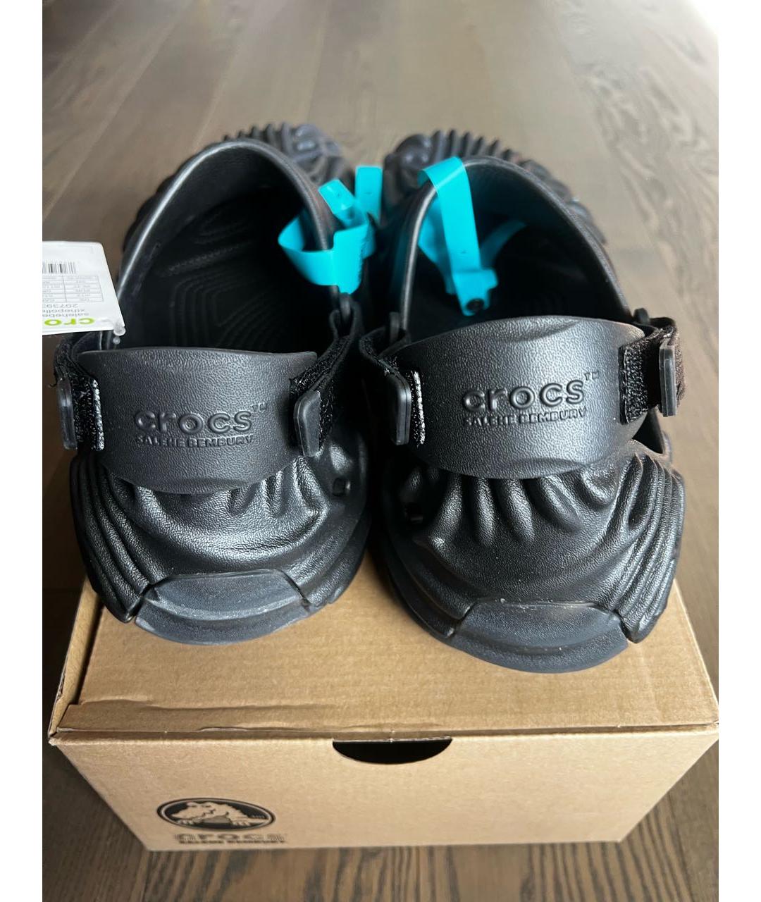 CROCS Антрацитовые резиновые сандалии, фото 4