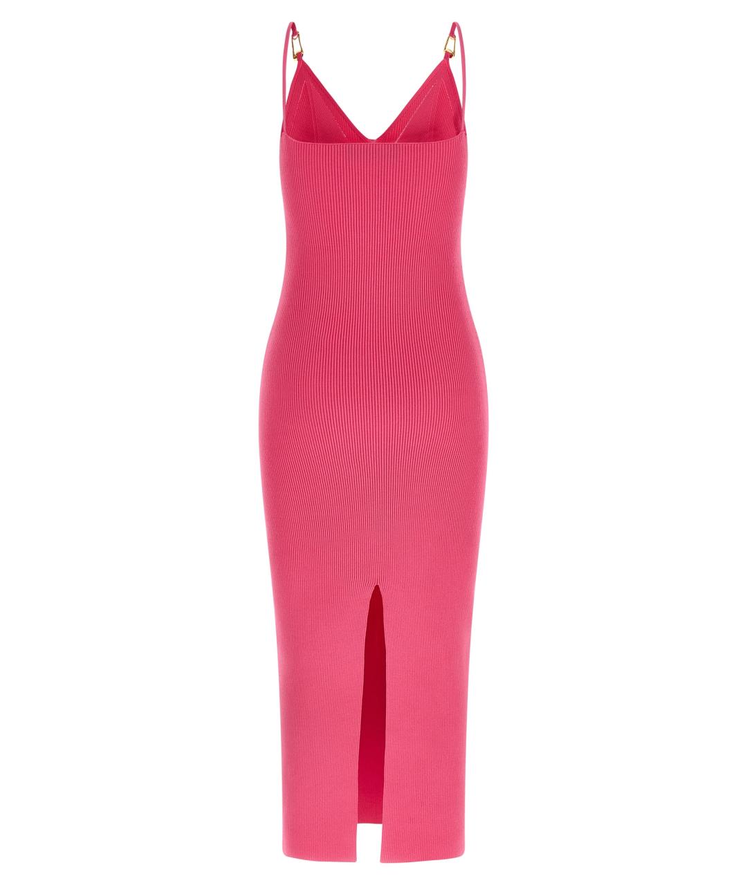 VERSACE Фуксия вискозное коктейльное платье, фото 2