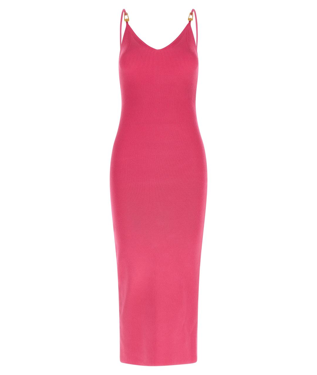 VERSACE Фуксия вискозное коктейльное платье, фото 1
