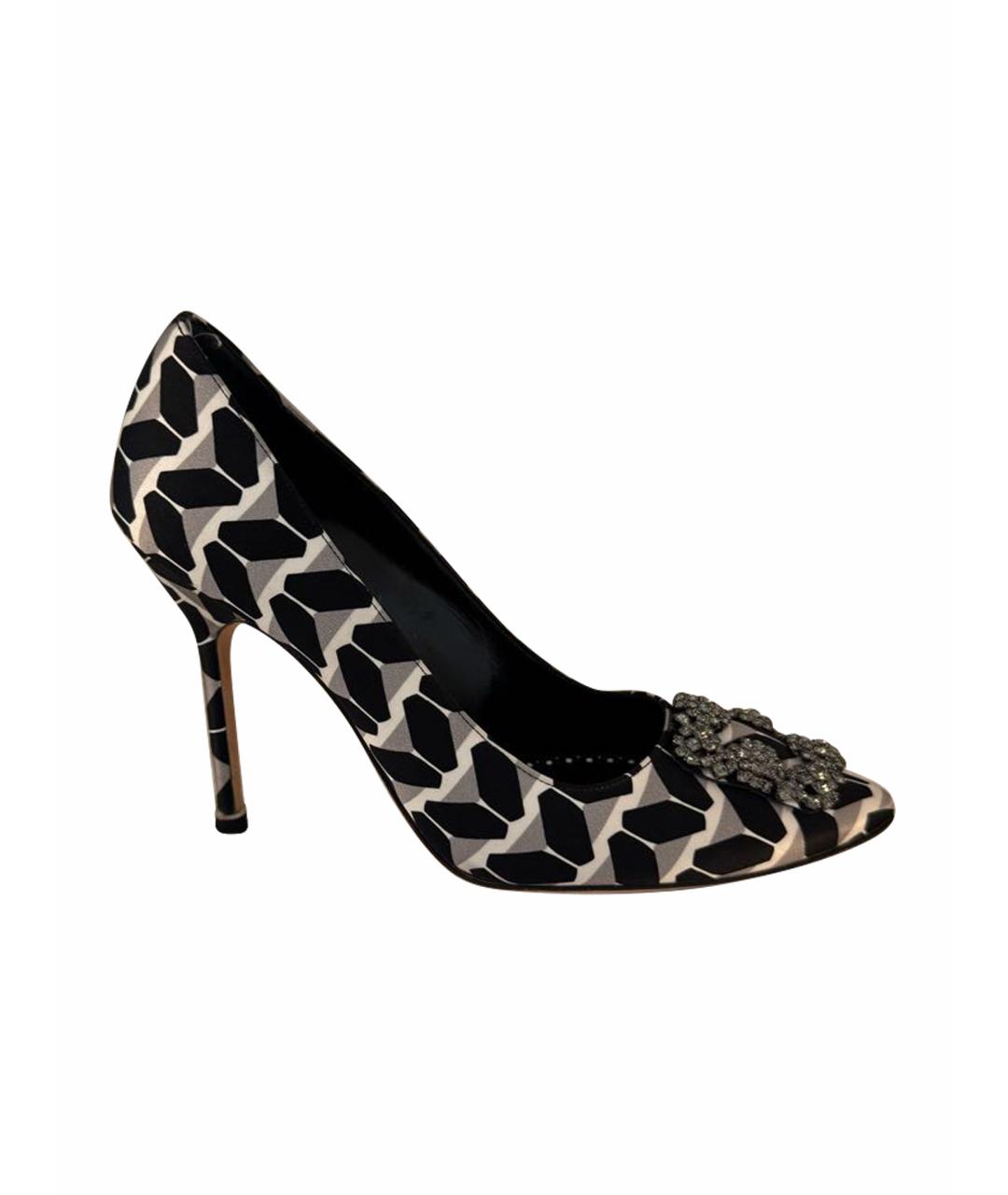 MANOLO BLAHNIK Серые текстильные туфли, фото 1