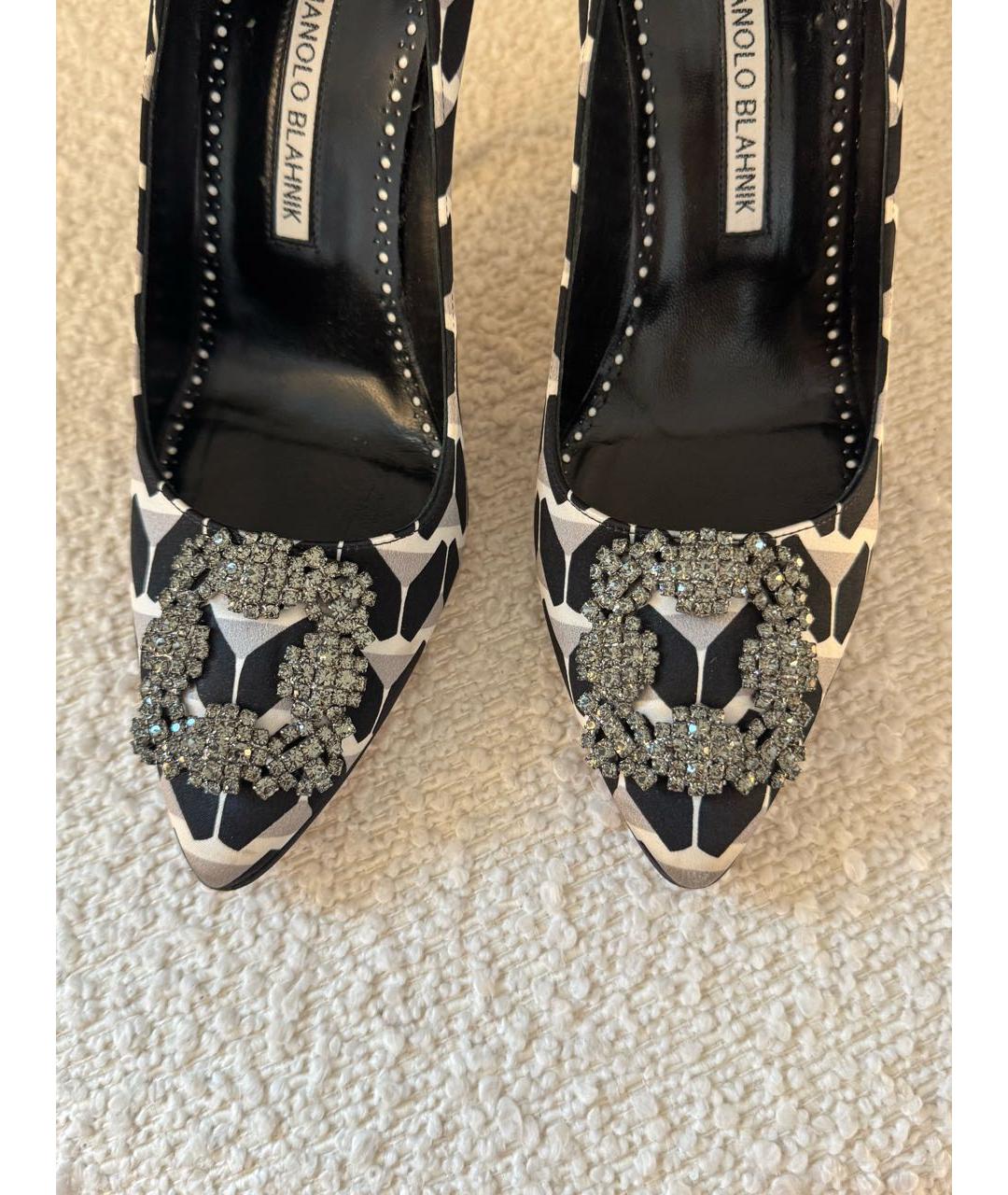 MANOLO BLAHNIK Серые текстильные туфли, фото 3
