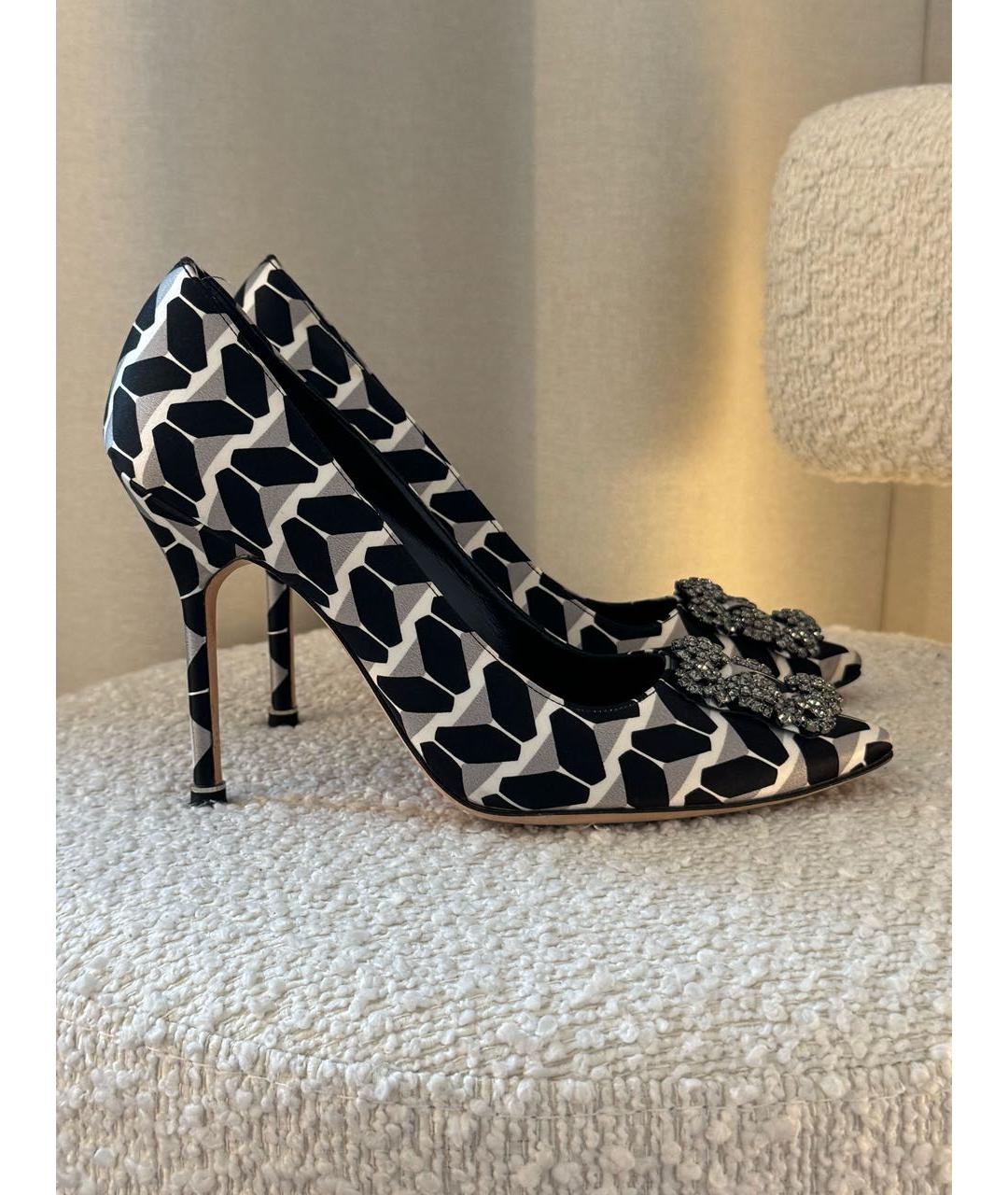 MANOLO BLAHNIK Серые текстильные туфли, фото 5