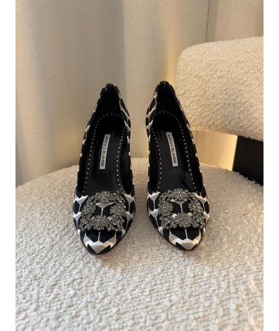 MANOLO BLAHNIK Серые текстильные туфли, фото 2