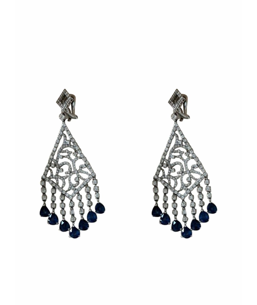 YANA JEWELLERY Голубые серьги из белого золота, фото 1