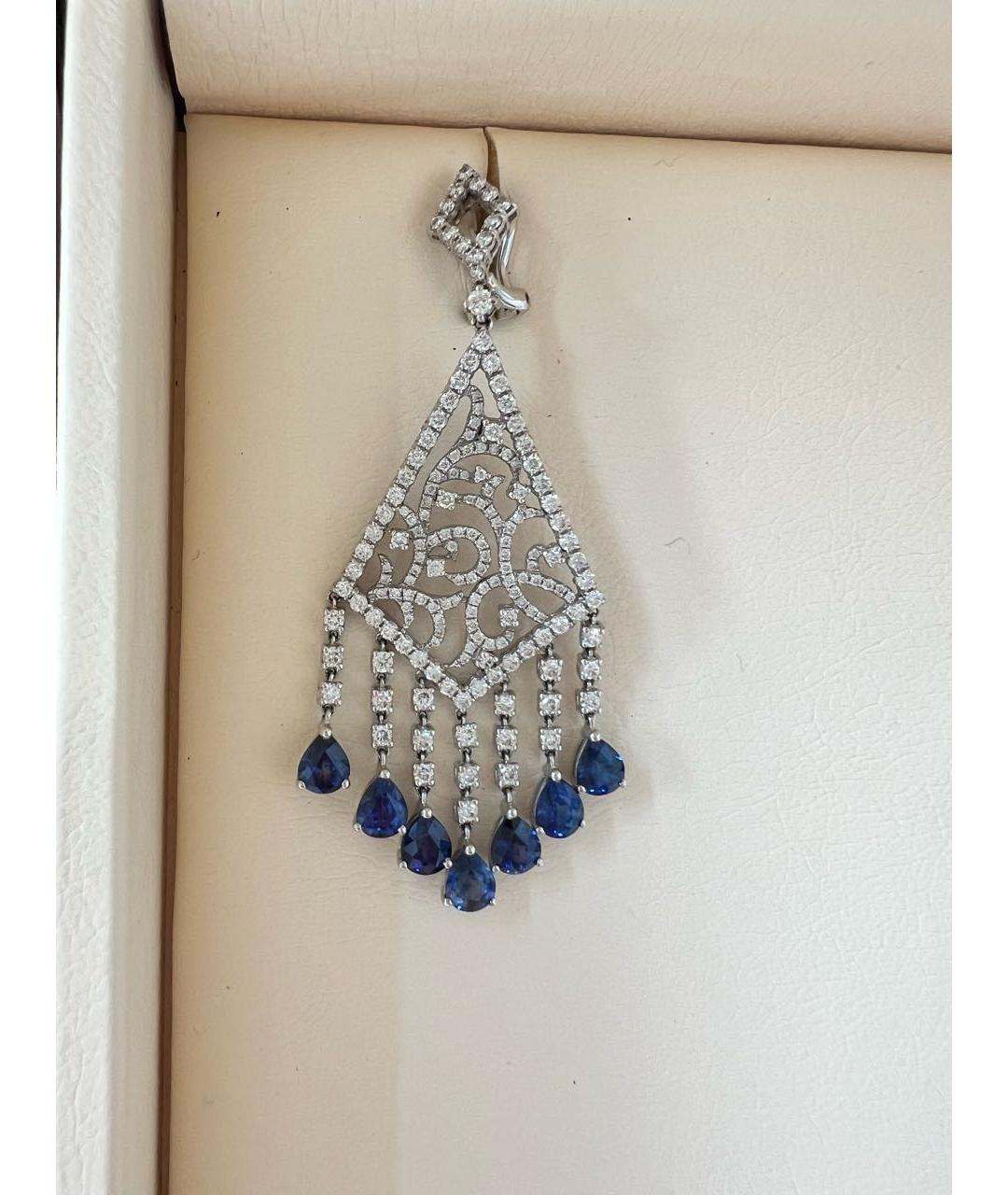 YANA JEWELLERY Голубые серьги из белого золота, фото 2