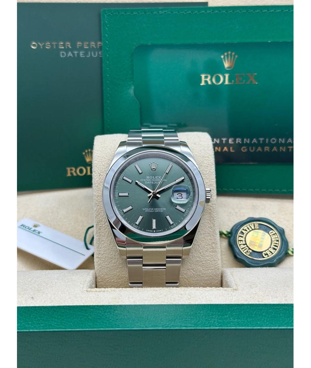 ROLEX Зеленые часы, фото 2