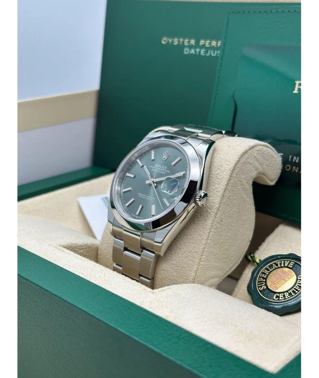 ROLEX Зеленые часы, фото 4
