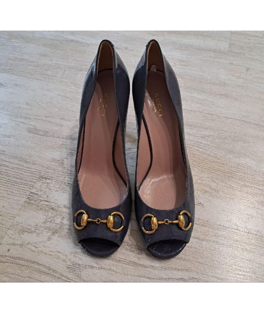 GUCCI Черные туфли из лакированной кожи, фото 2