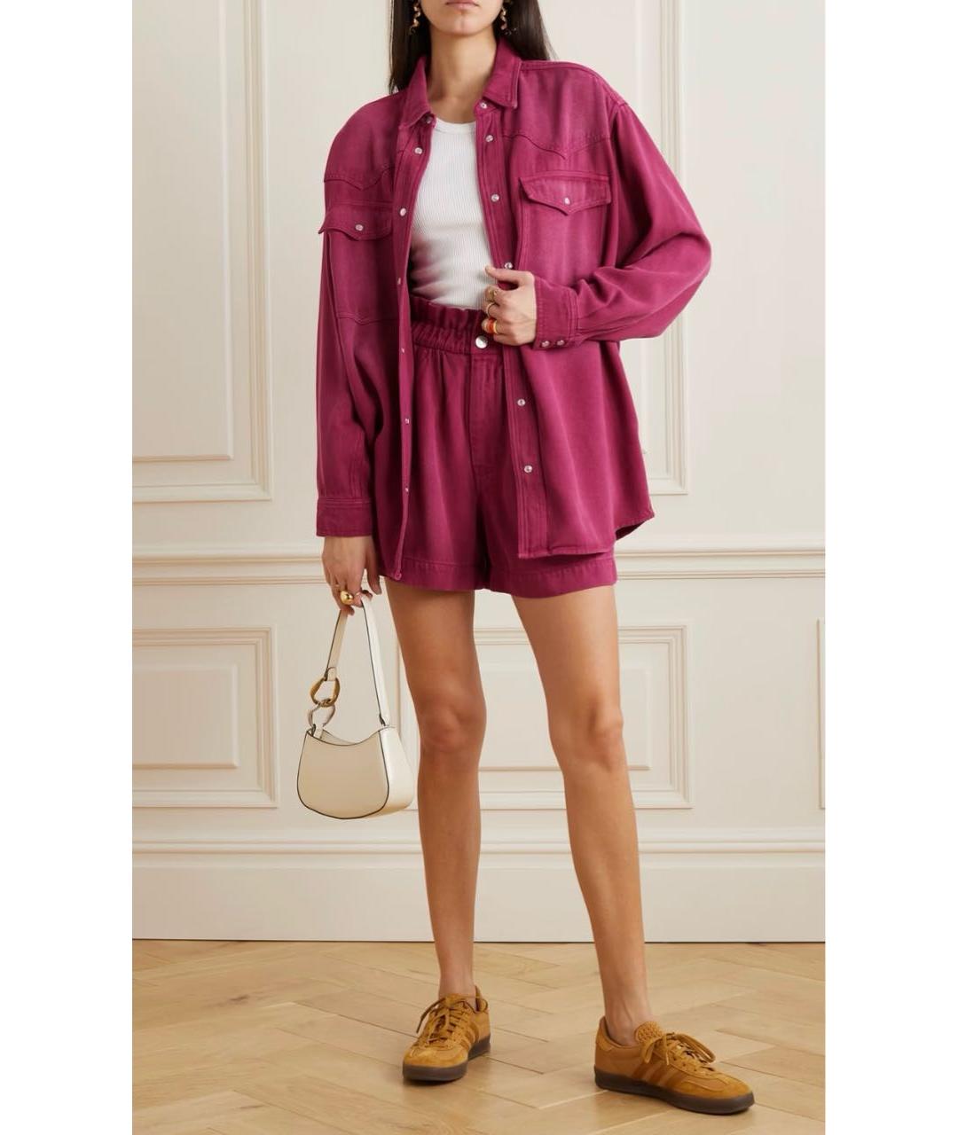ISABEL MARANT ETOILE Бордовая вискозная рубашка, фото 6