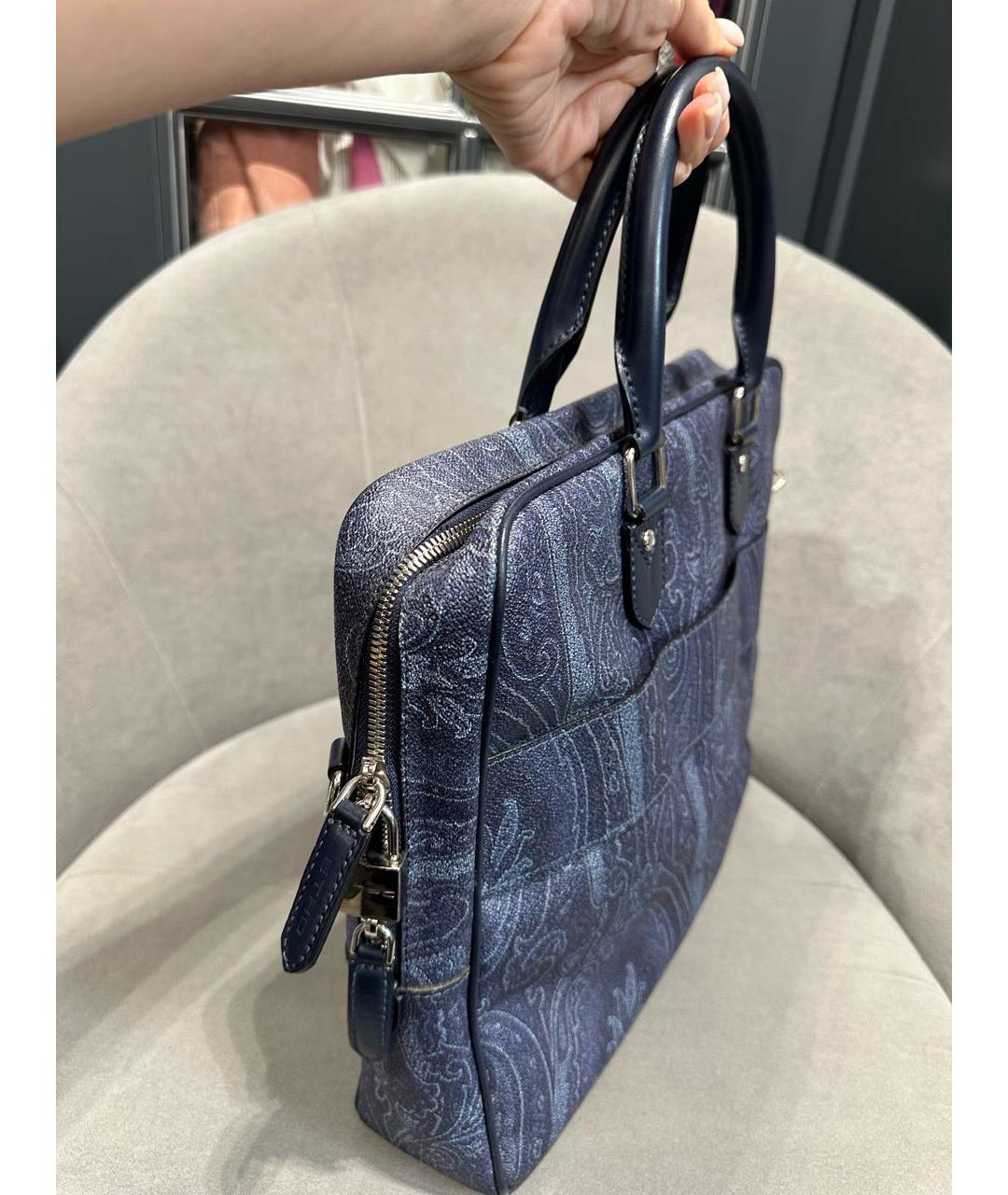 ETRO Темно-синяя сумка тоут, фото 2