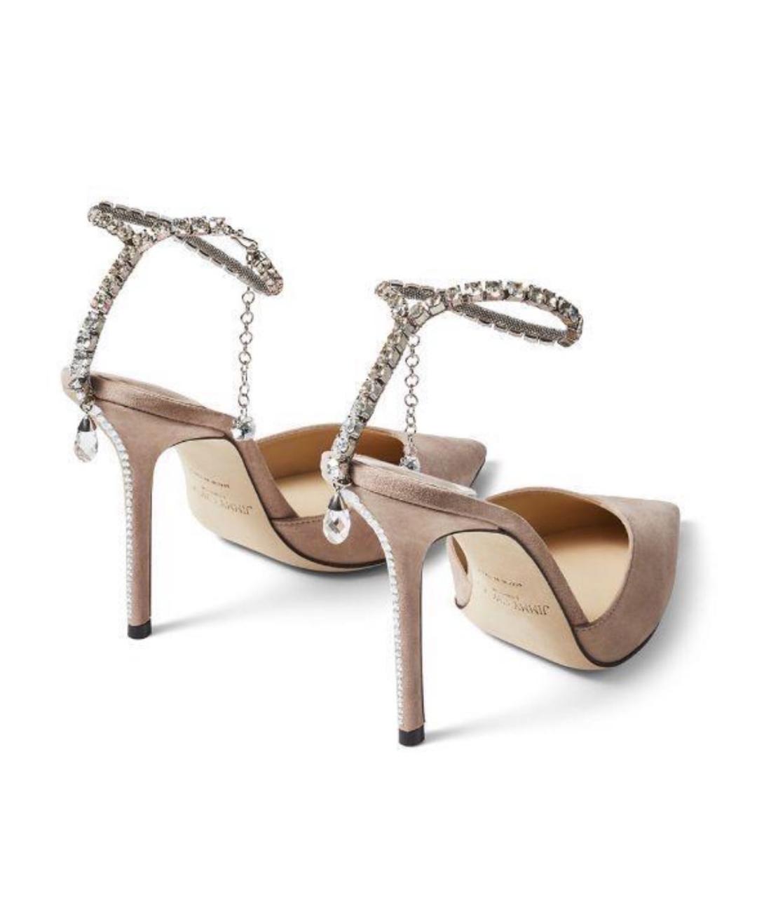 JIMMY CHOO Бежевые свадебные туфли на высоком каблуке, фото 2