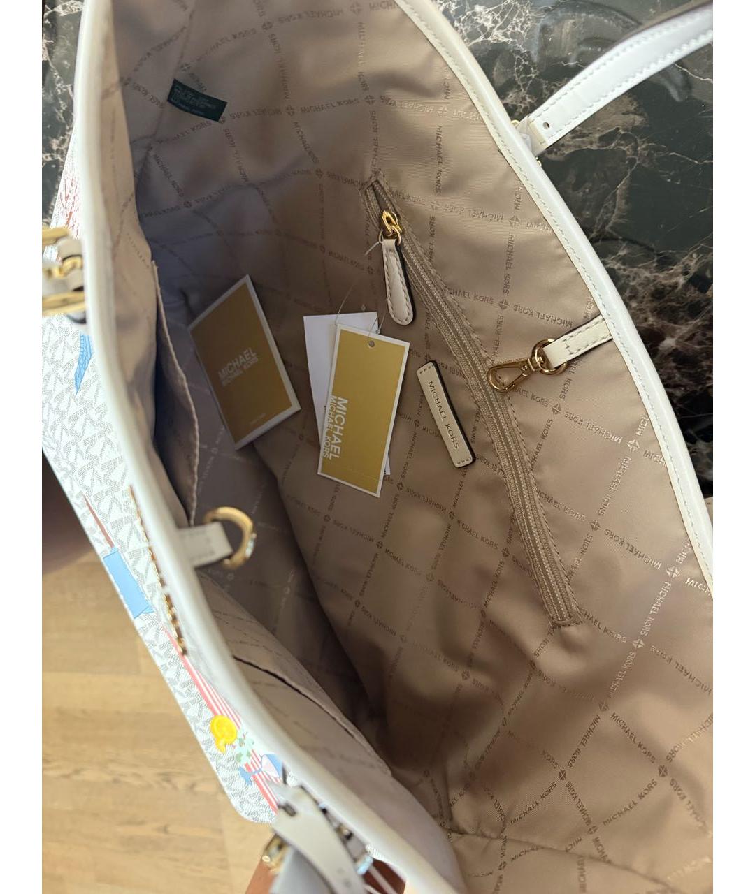 MICHAEL KORS Бежевая сумка тоут, фото 6