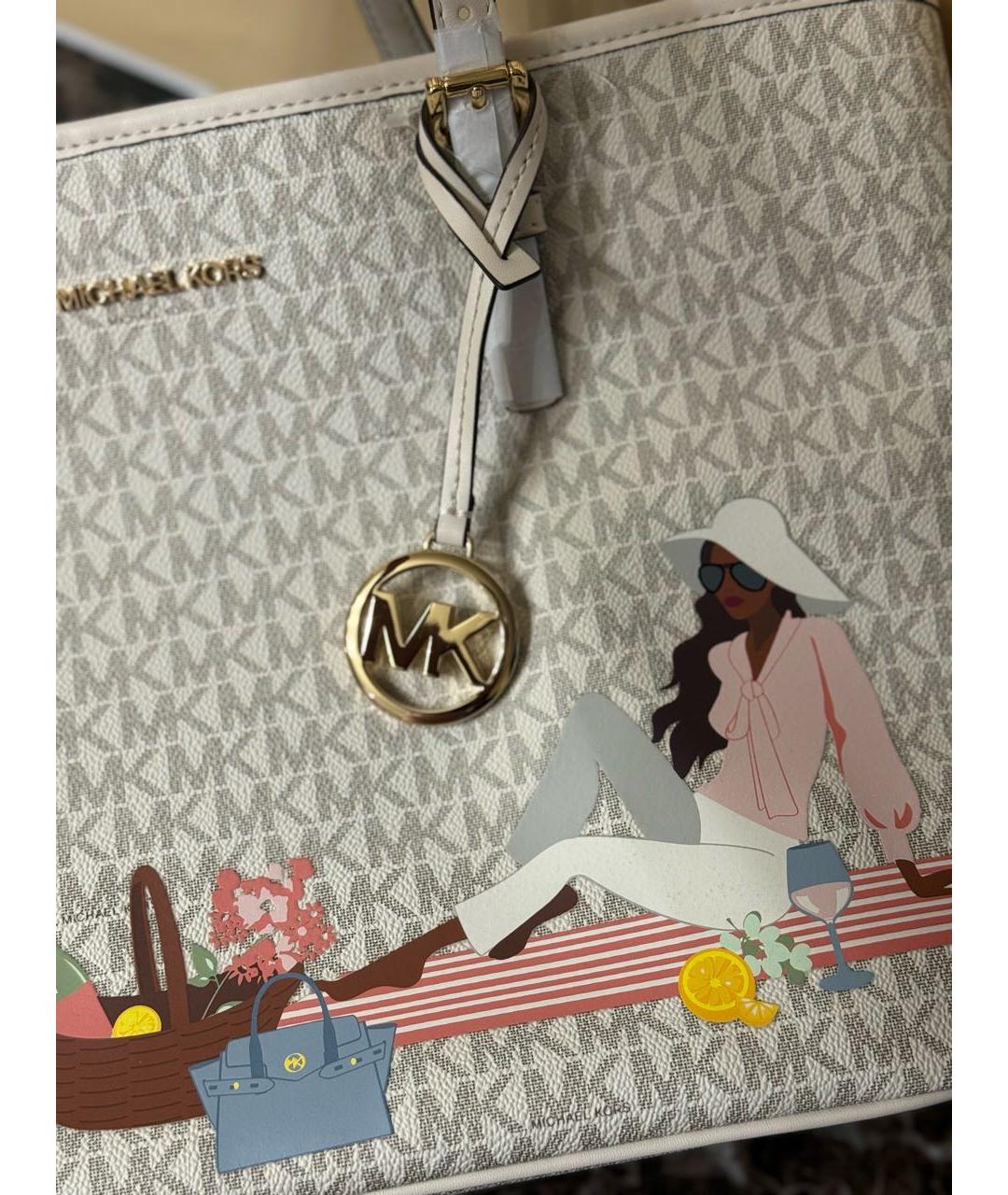 MICHAEL KORS Бежевая сумка тоут, фото 3
