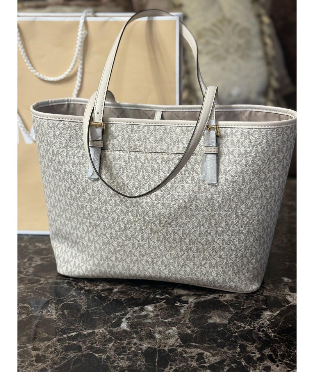 MICHAEL KORS Бежевая сумка тоут, фото 2