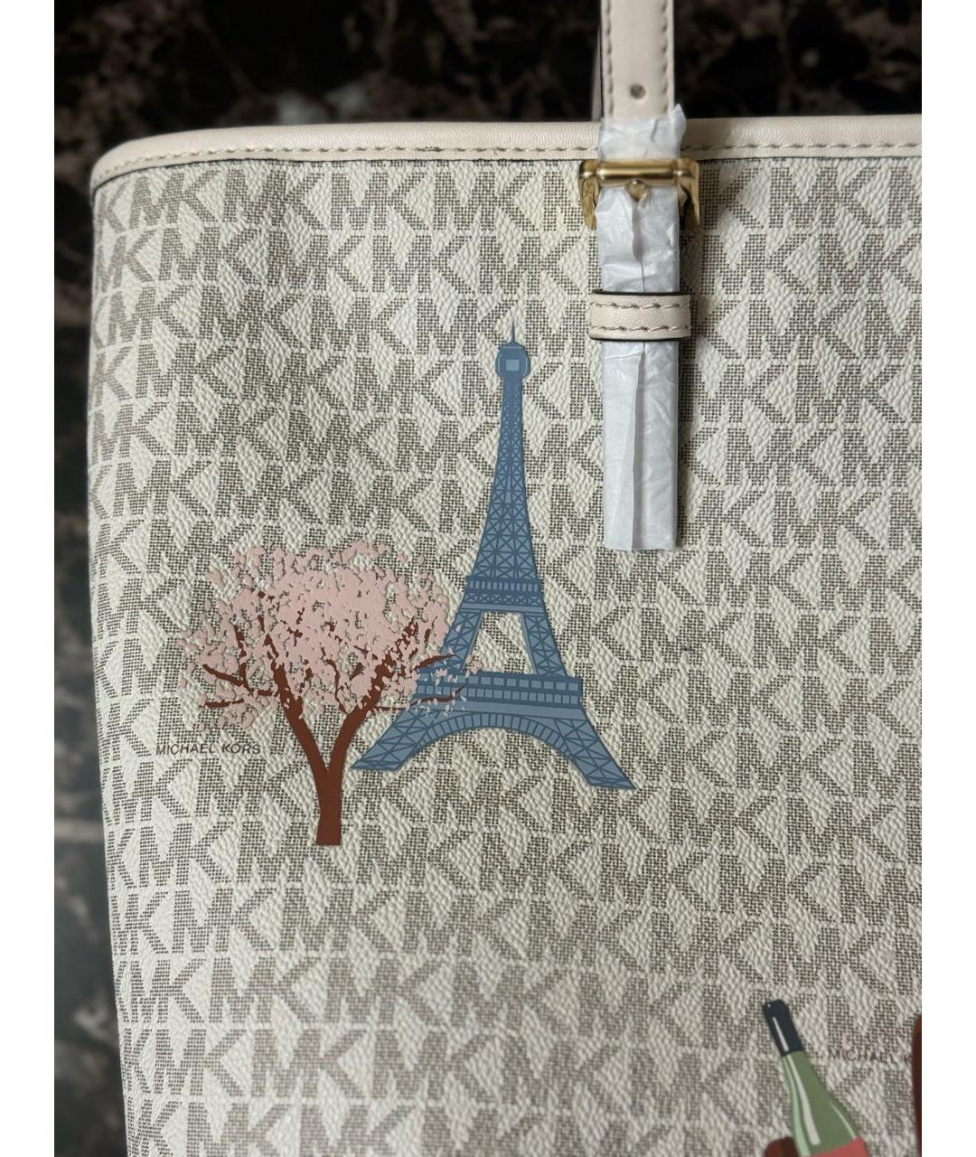 MICHAEL KORS Бежевая сумка тоут, фото 4
