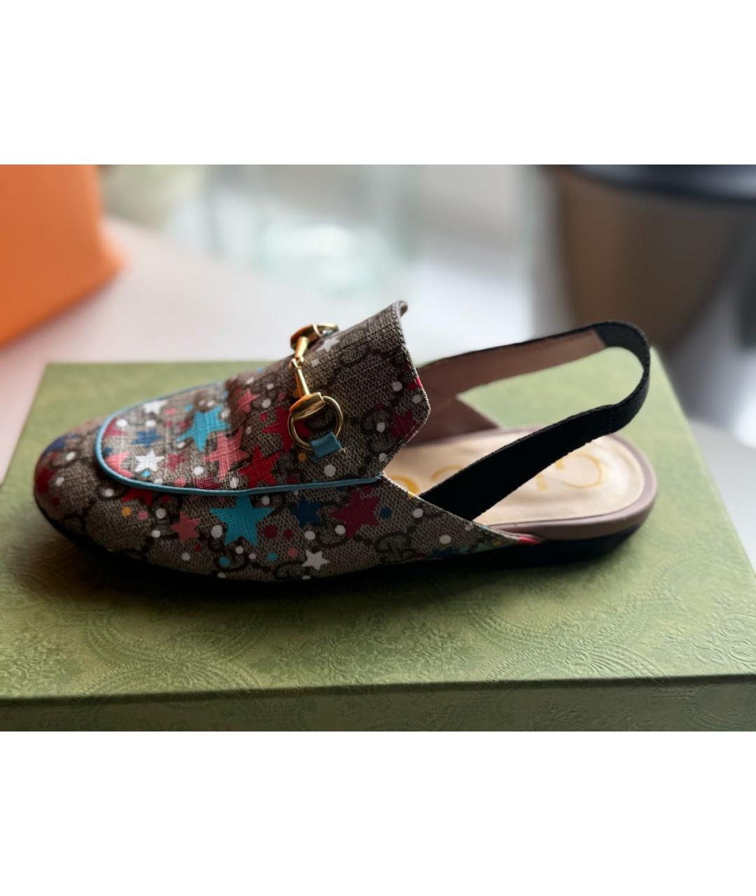GUCCI KIDS Мульти кожаные туфли, фото 5