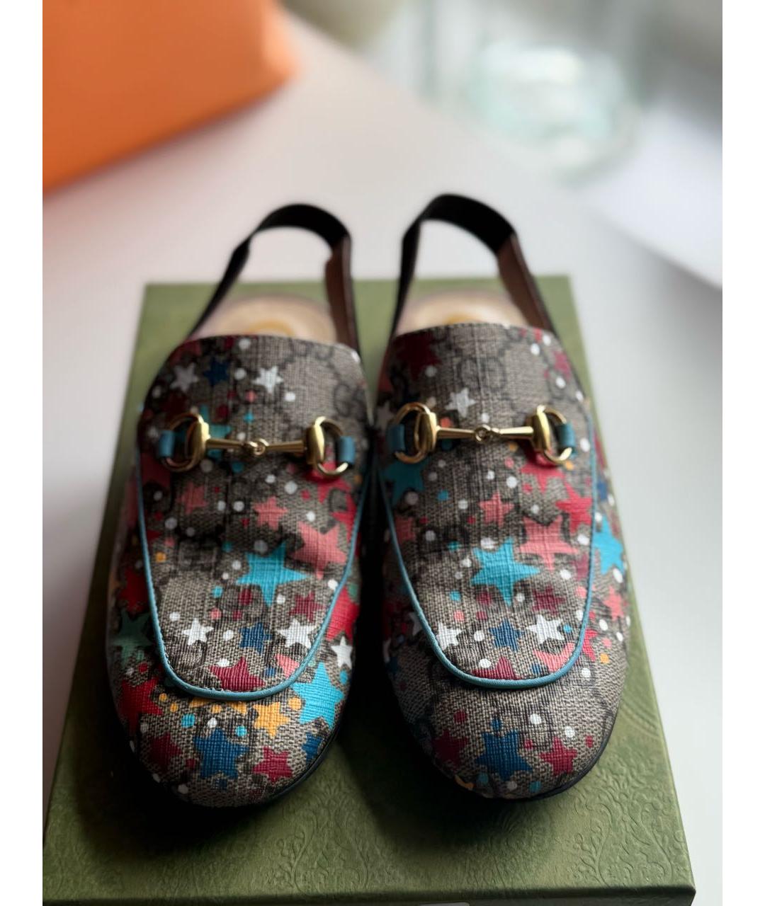 GUCCI KIDS Мульти кожаные туфли, фото 2