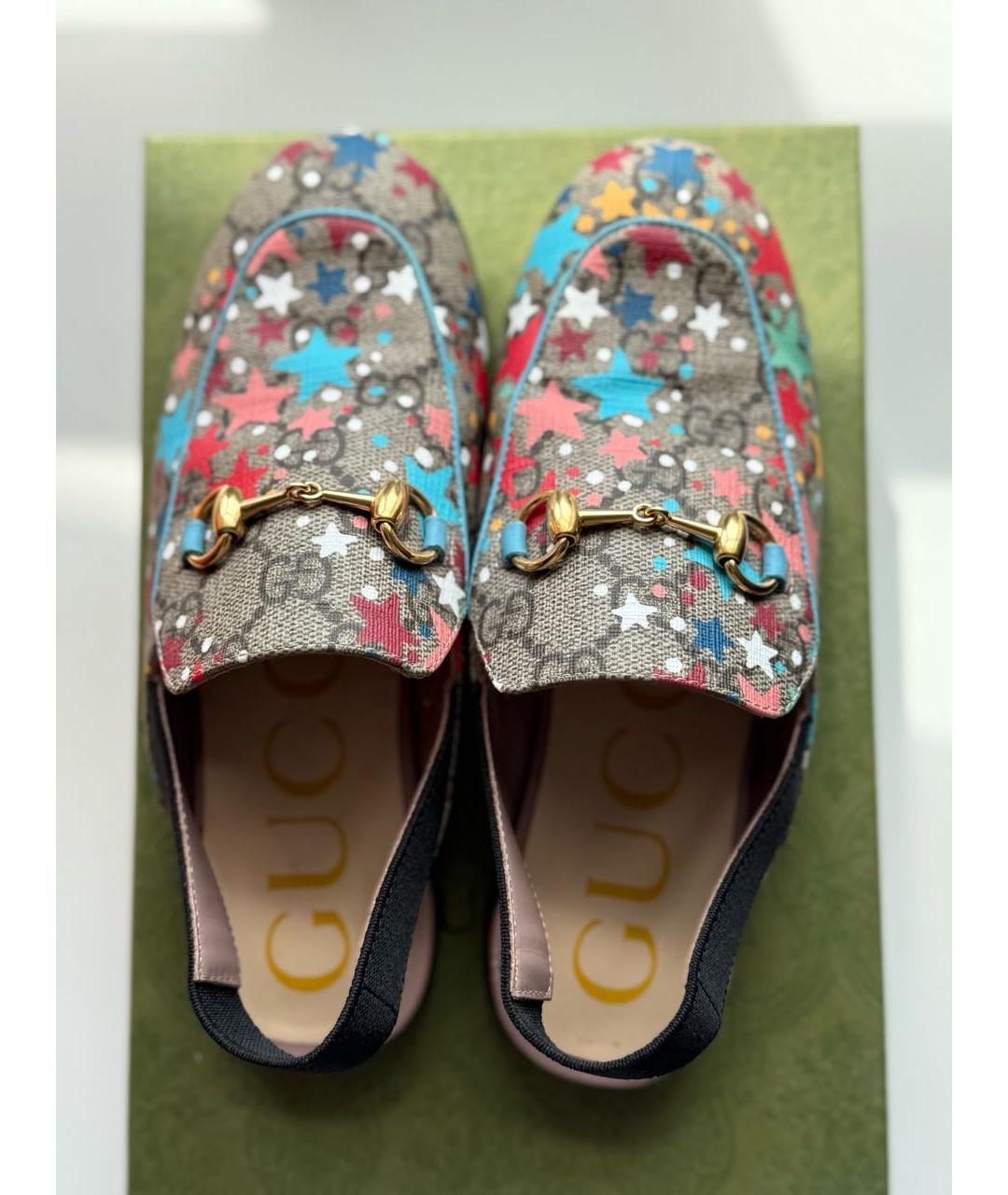 GUCCI KIDS Мульти кожаные туфли, фото 3