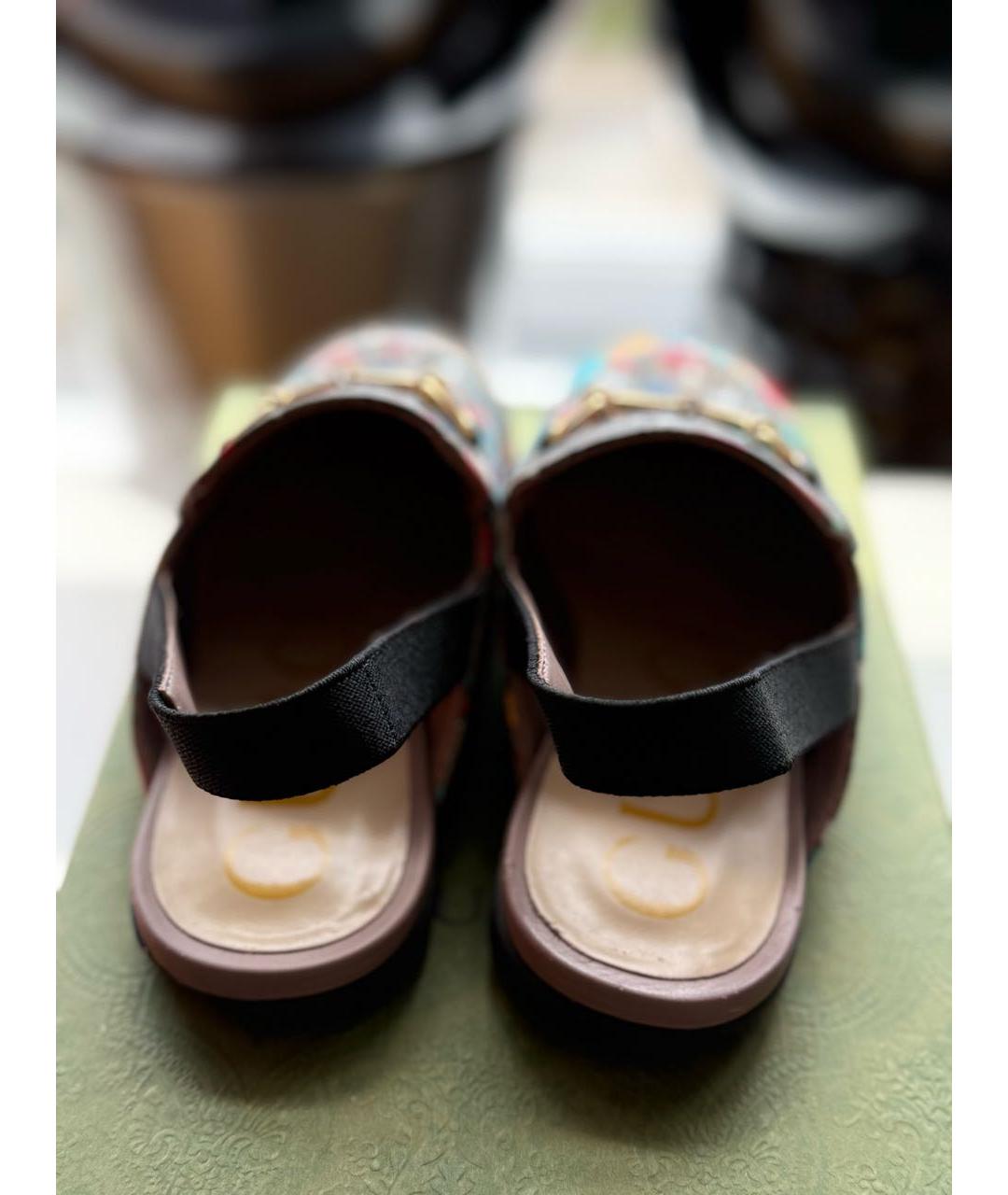 GUCCI KIDS Мульти кожаные туфли, фото 4