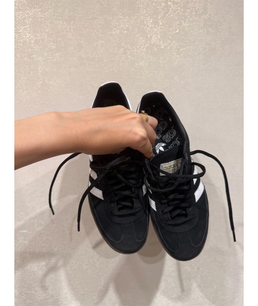 ADIDAS Черные замшевые кеды, фото 4