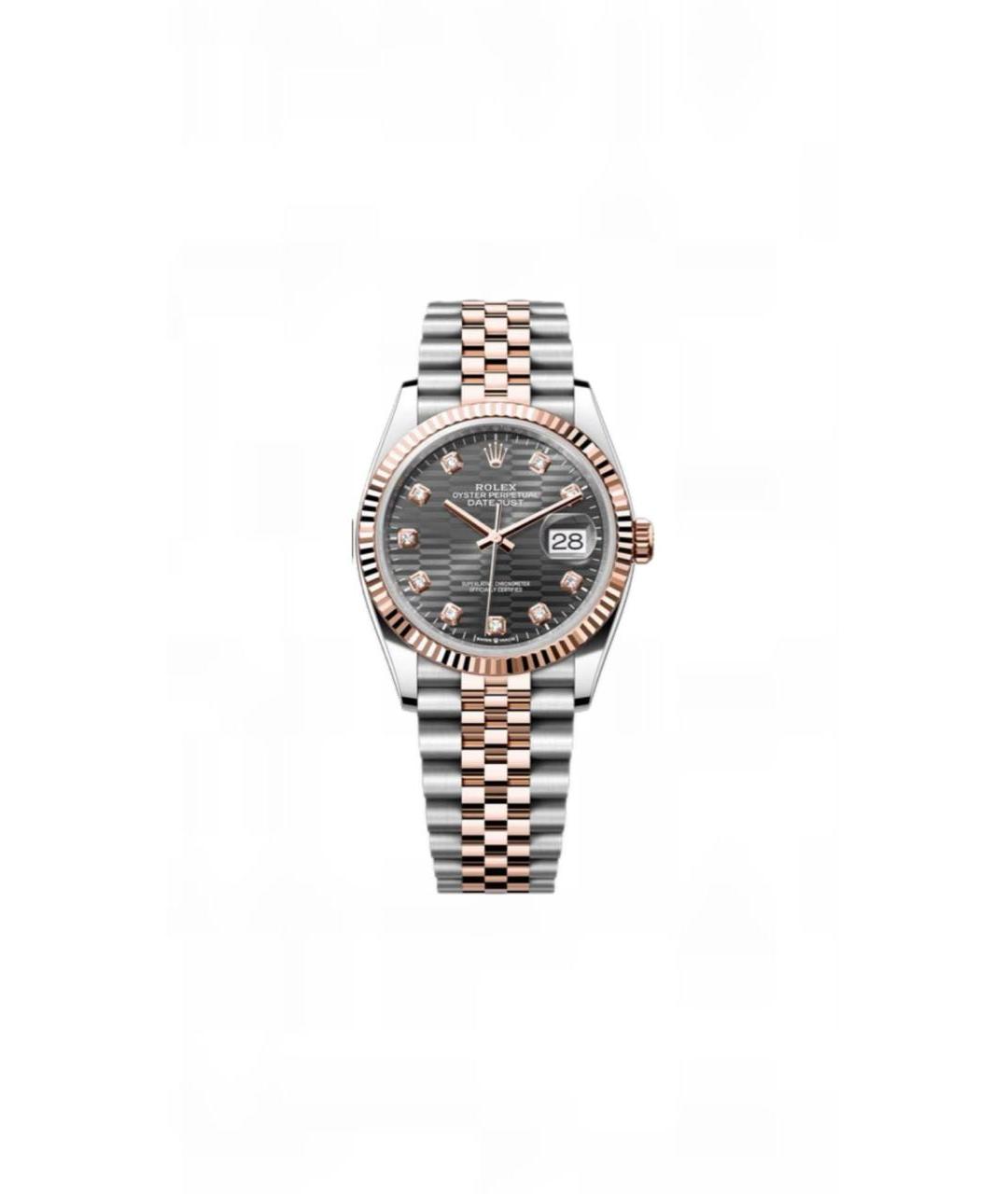 ROLEX Антрацитовые часы из розового золота, фото 1