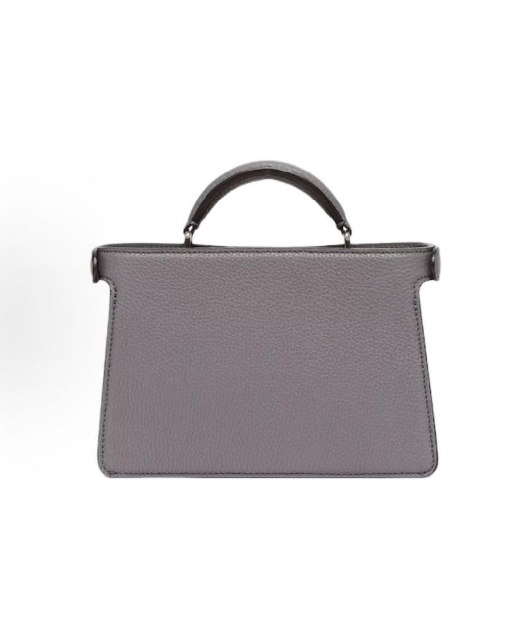 FENDI Антрацитовая кожаная сумка через плечо, фото 3