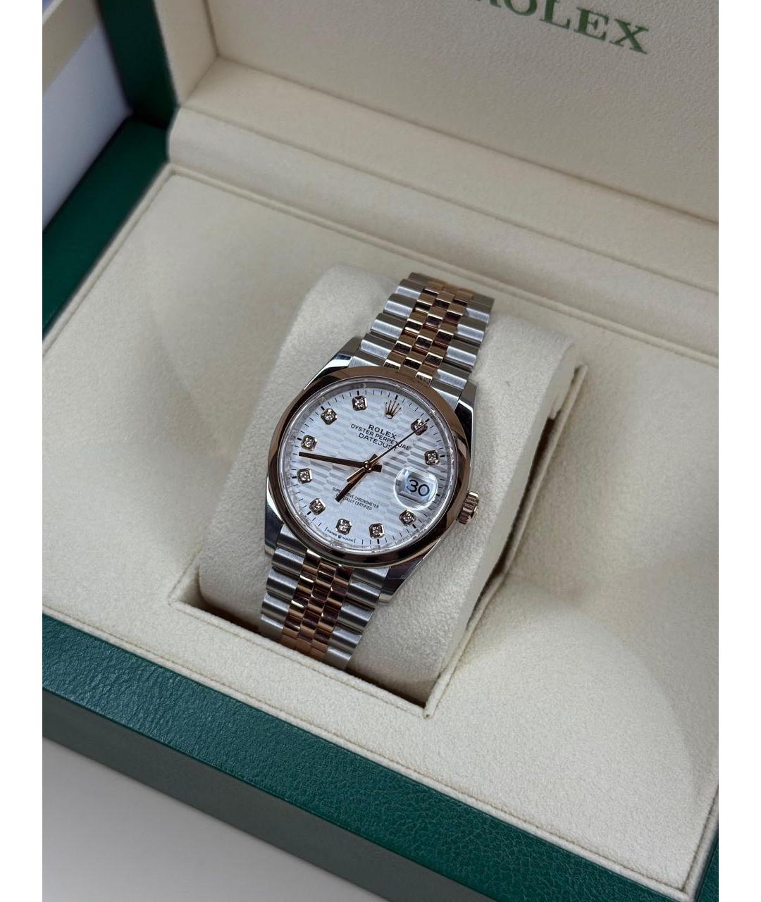 ROLEX Серебряные часы из розового золота, фото 2
