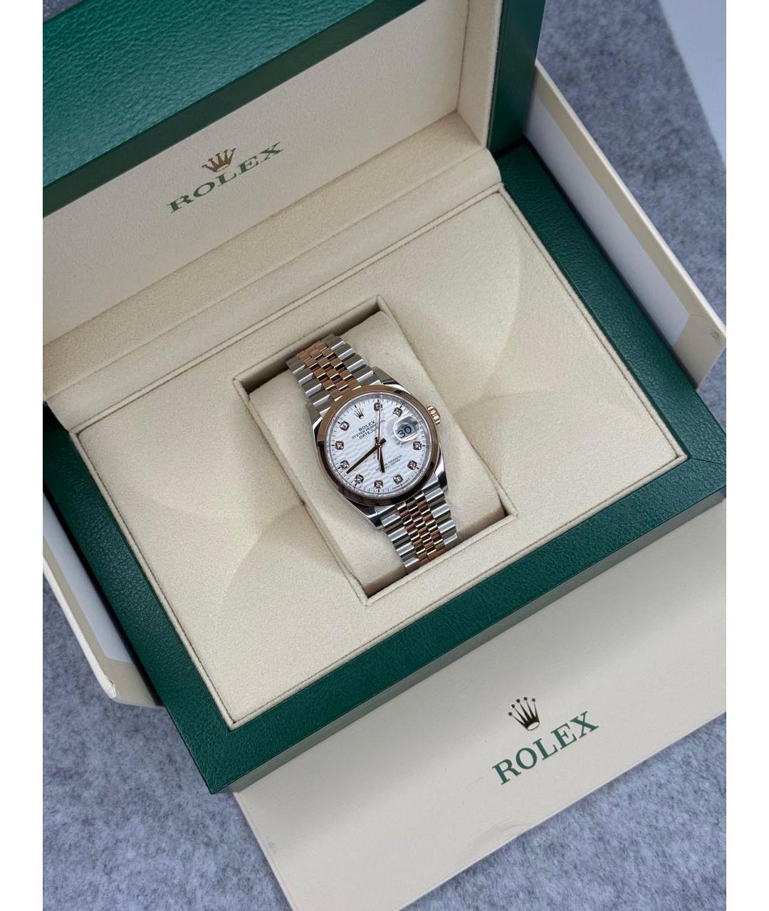 ROLEX Серебряные часы из розового золота, фото 3