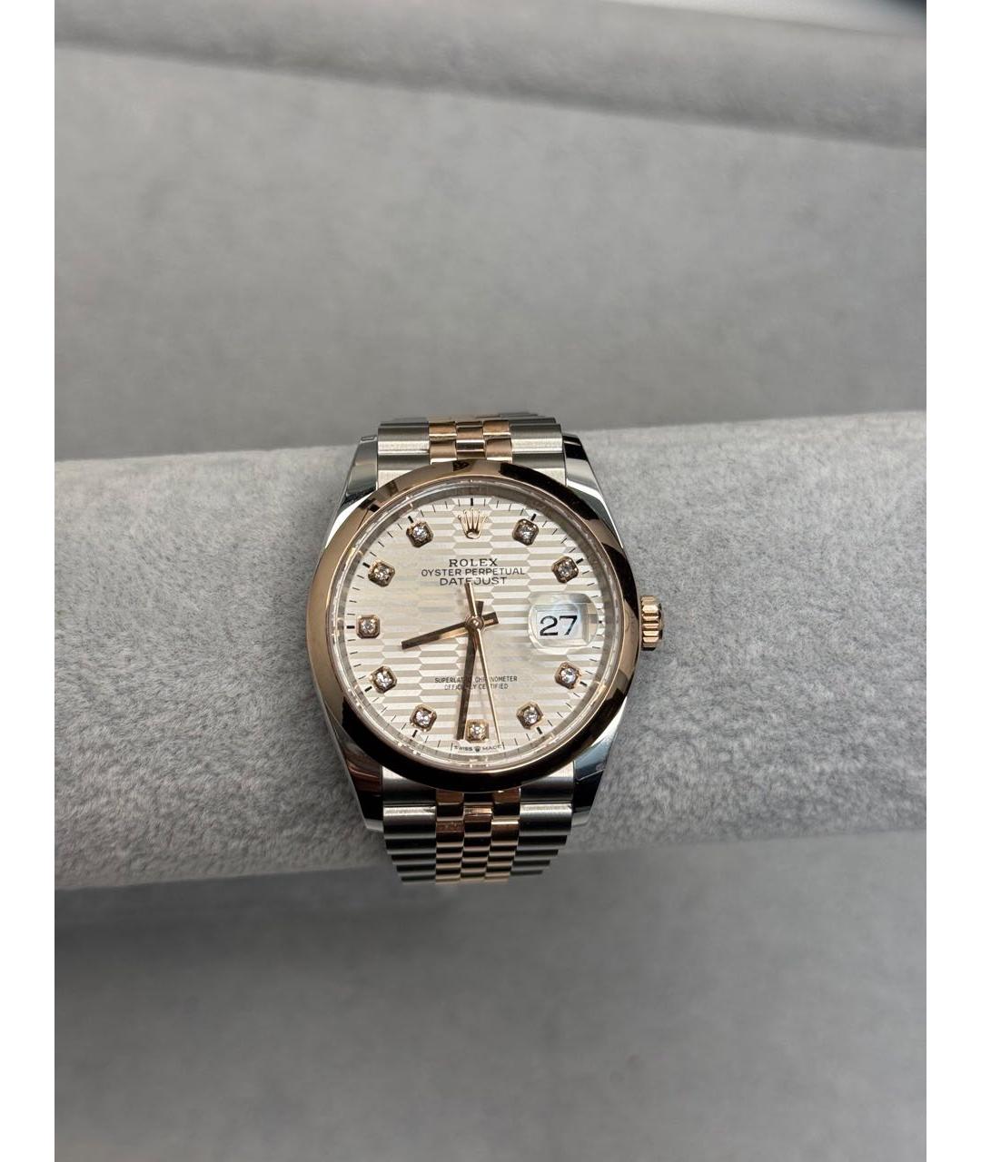ROLEX Серебряные часы из розового золота, фото 4