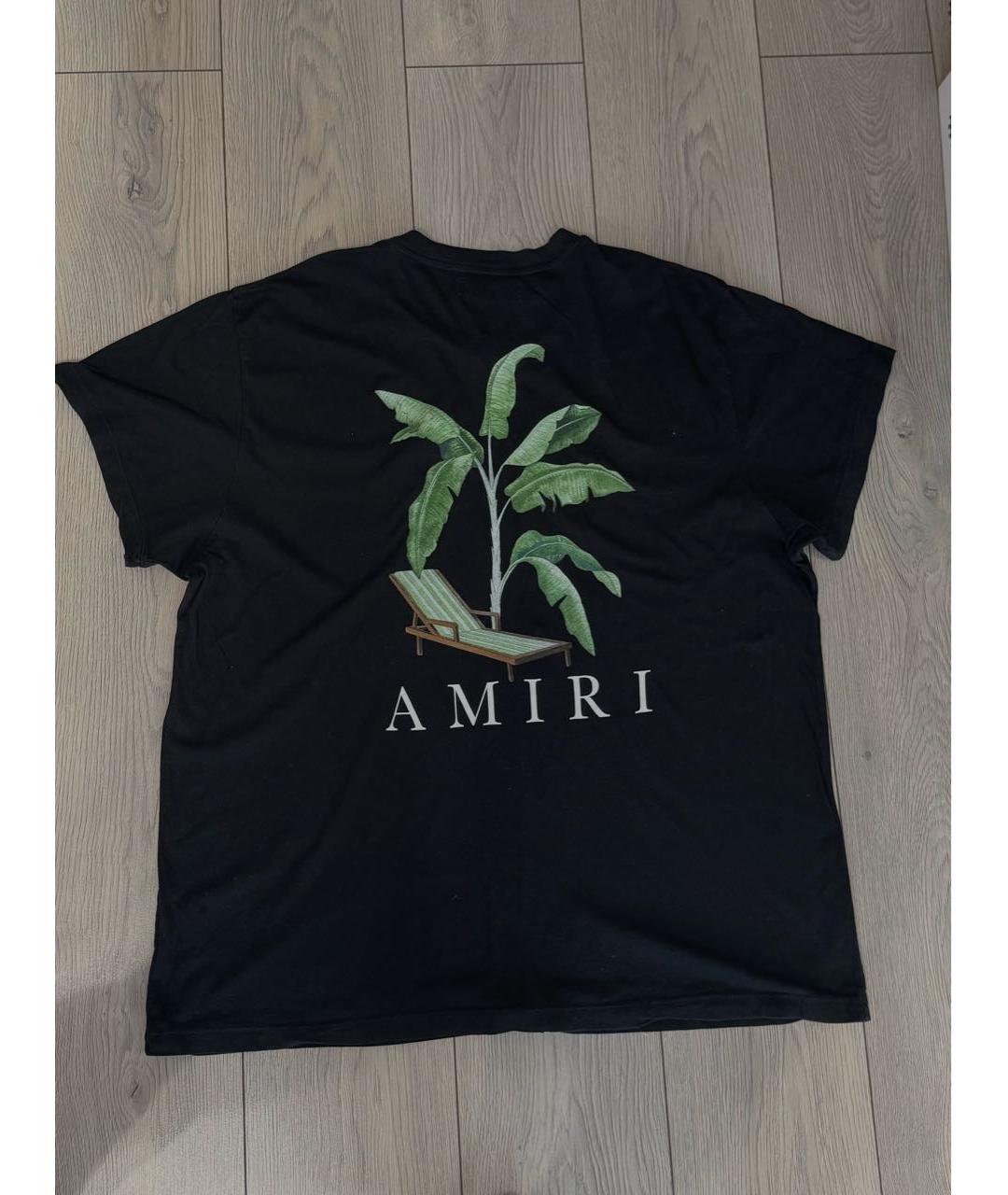 AMIRI Черная хлопковая футболка, фото 4