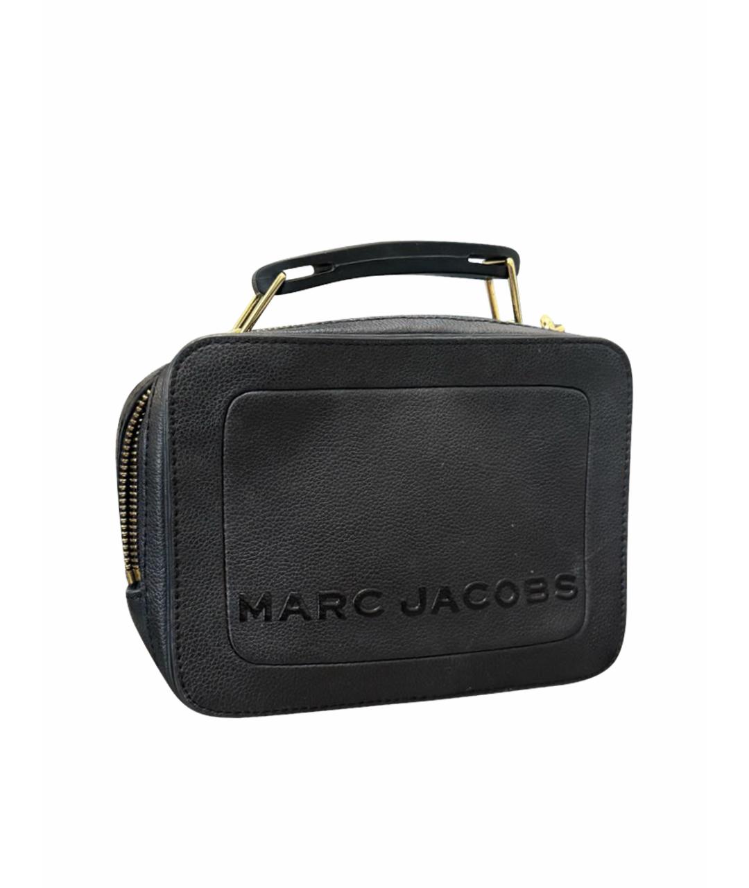 MARC JACOBS Черная кожаная сумка с короткими ручками, фото 1