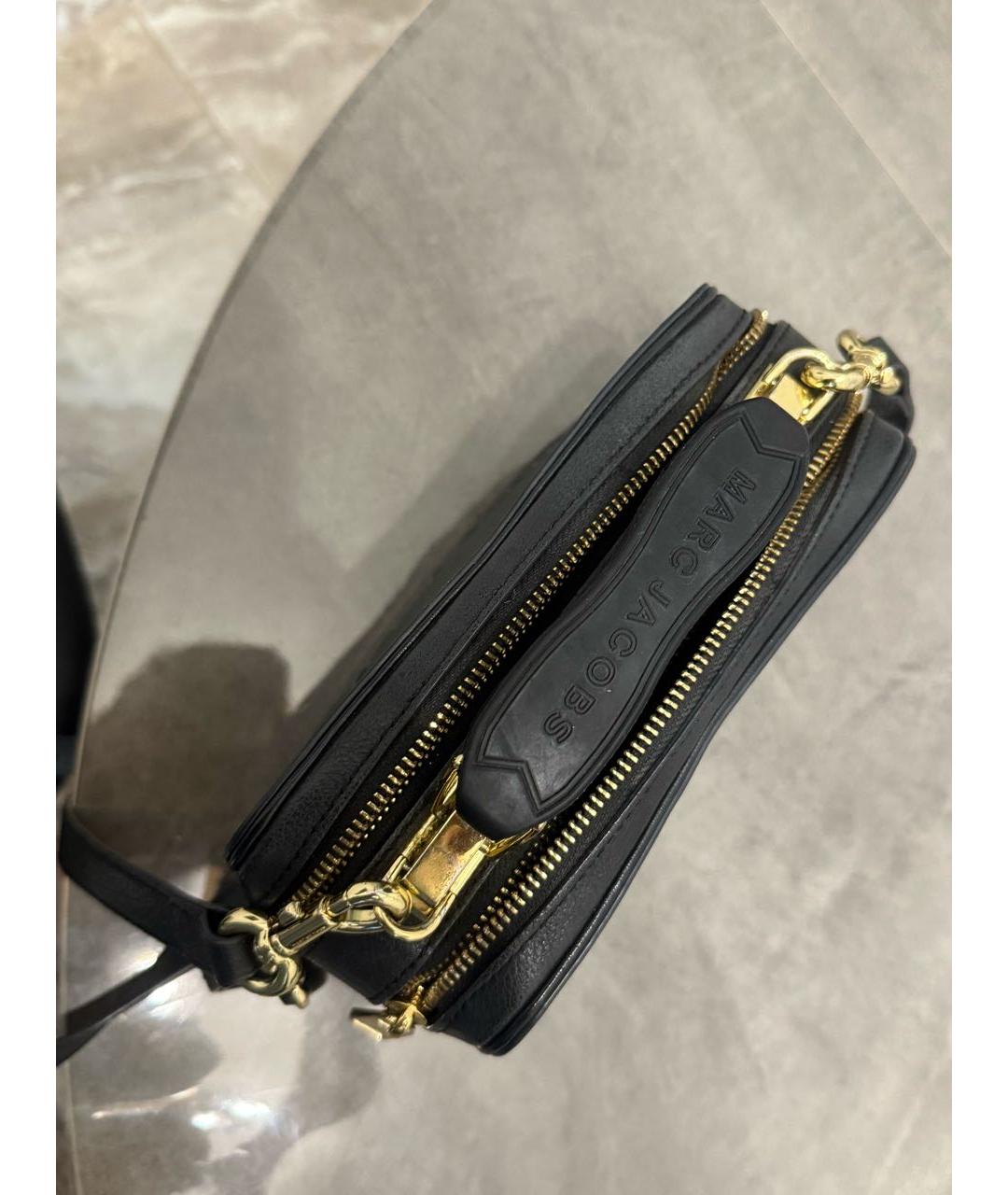 MARC JACOBS Черная кожаная сумка с короткими ручками, фото 4