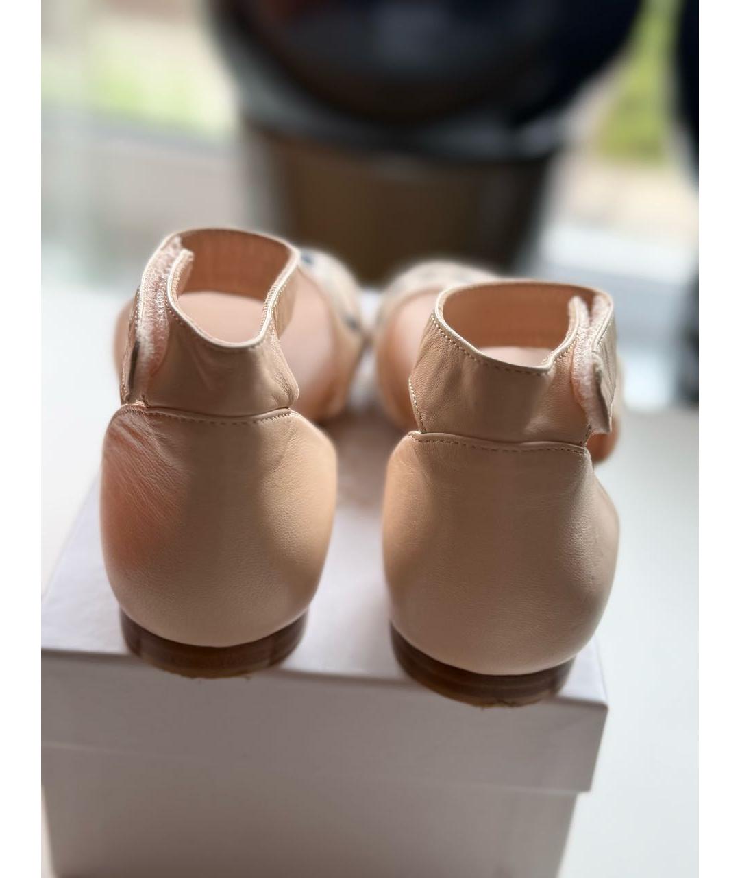 CHLOE KIDS Розовые кожаные сандалии и шлепанцы, фото 4