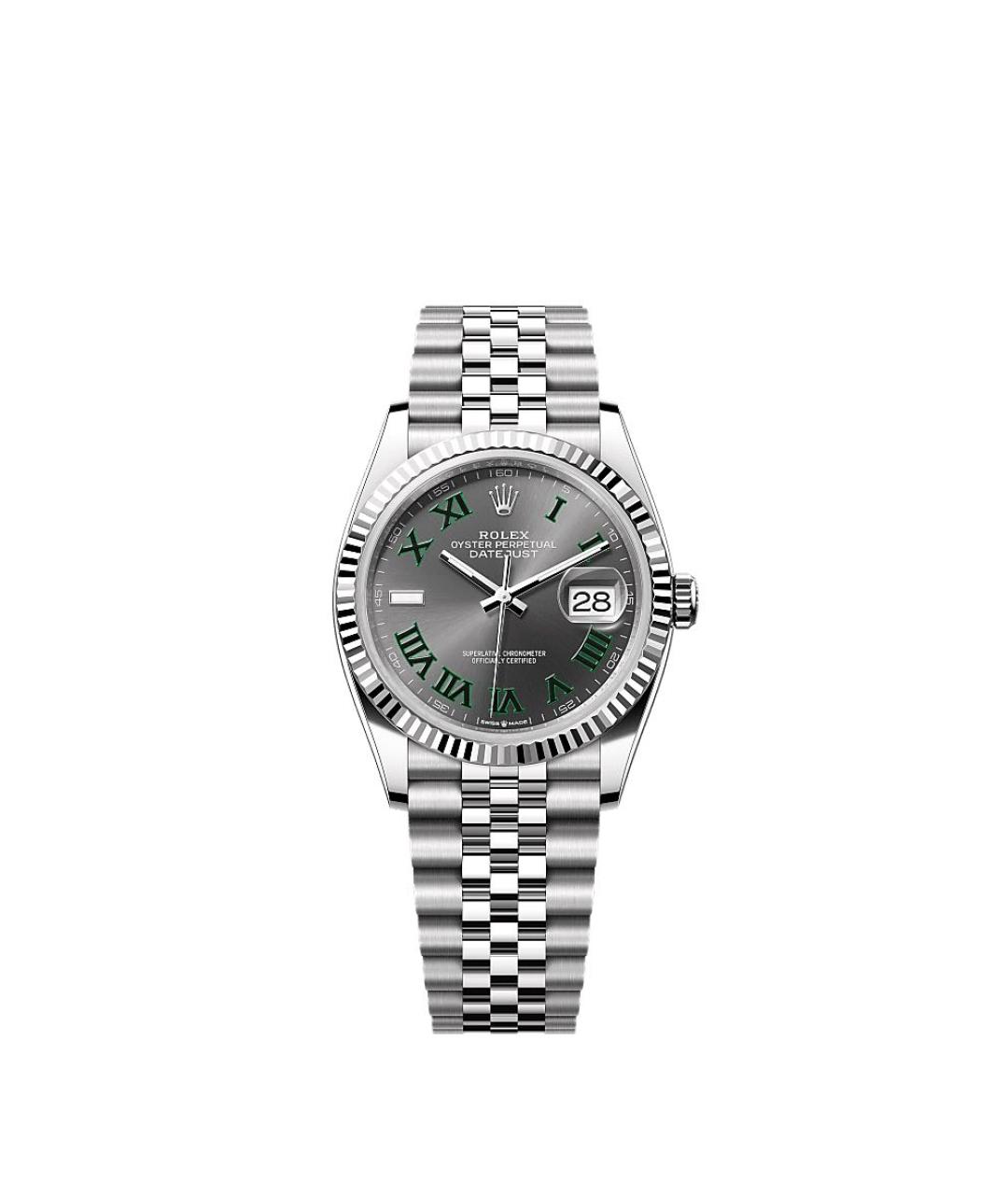 ROLEX Антрацитовые часы из белого золота, фото 1