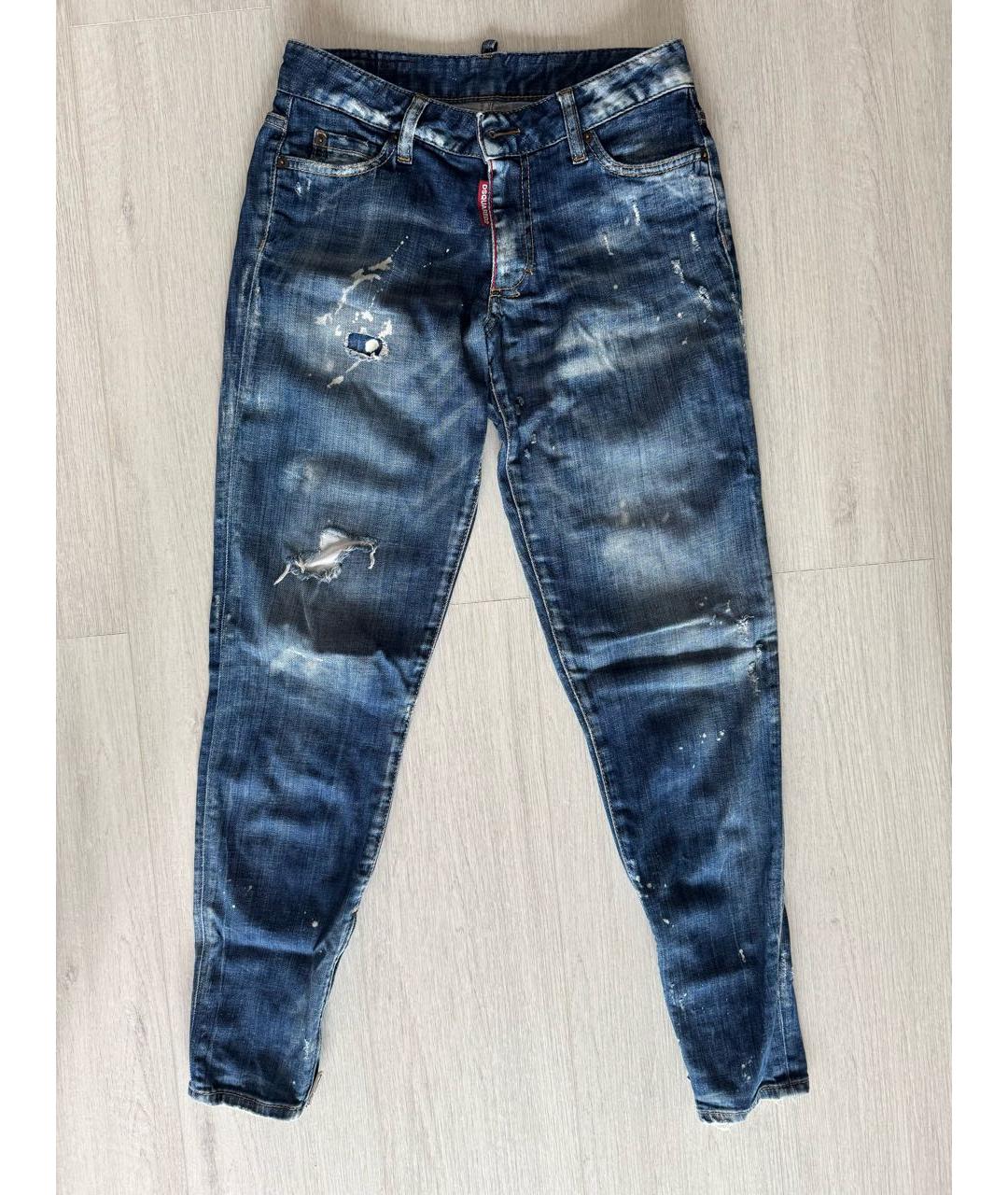 DSQUARED2 Синие джинсы слим, фото 4