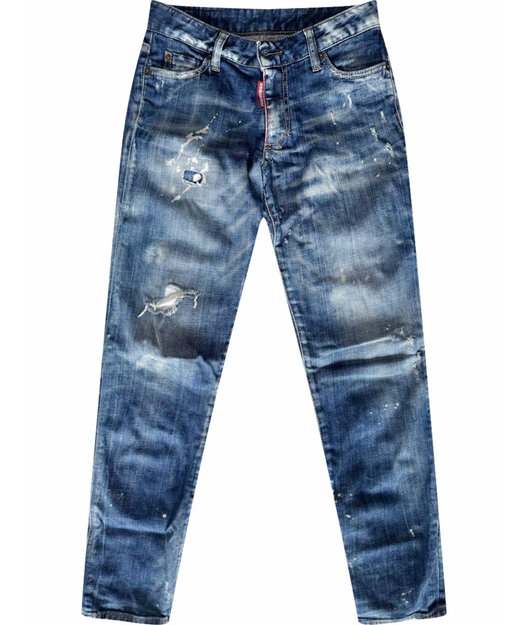 DSQUARED2 Синие джинсы слим, фото 1