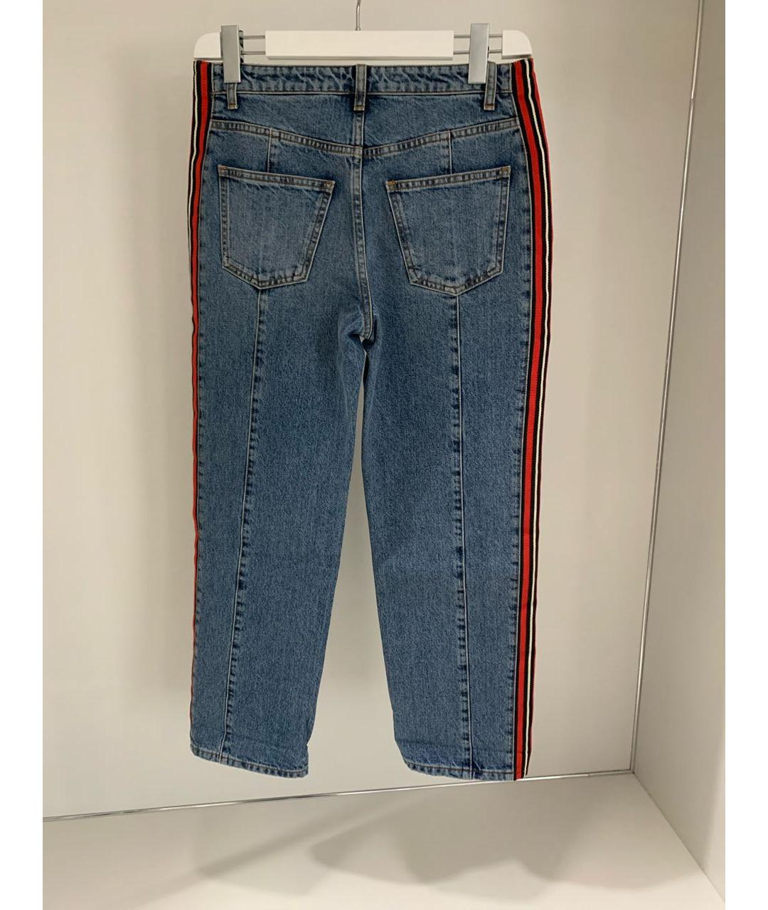 MCQ ALEXANDER MCQUEEN Голубые хлопковые прямые джинсы, фото 2