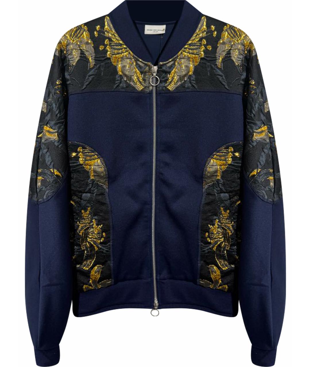 DRIES VAN NOTEN Темно-синий полиэстеровый жакет/пиджак, фото 1
