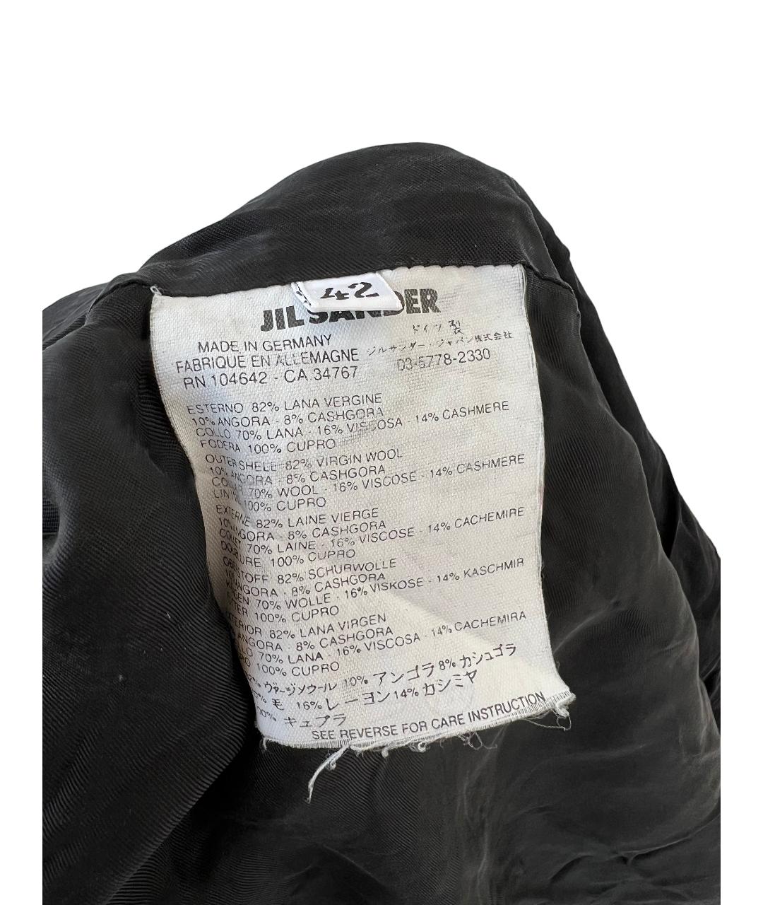 JIL SANDER Черная шерстяная куртка, фото 3