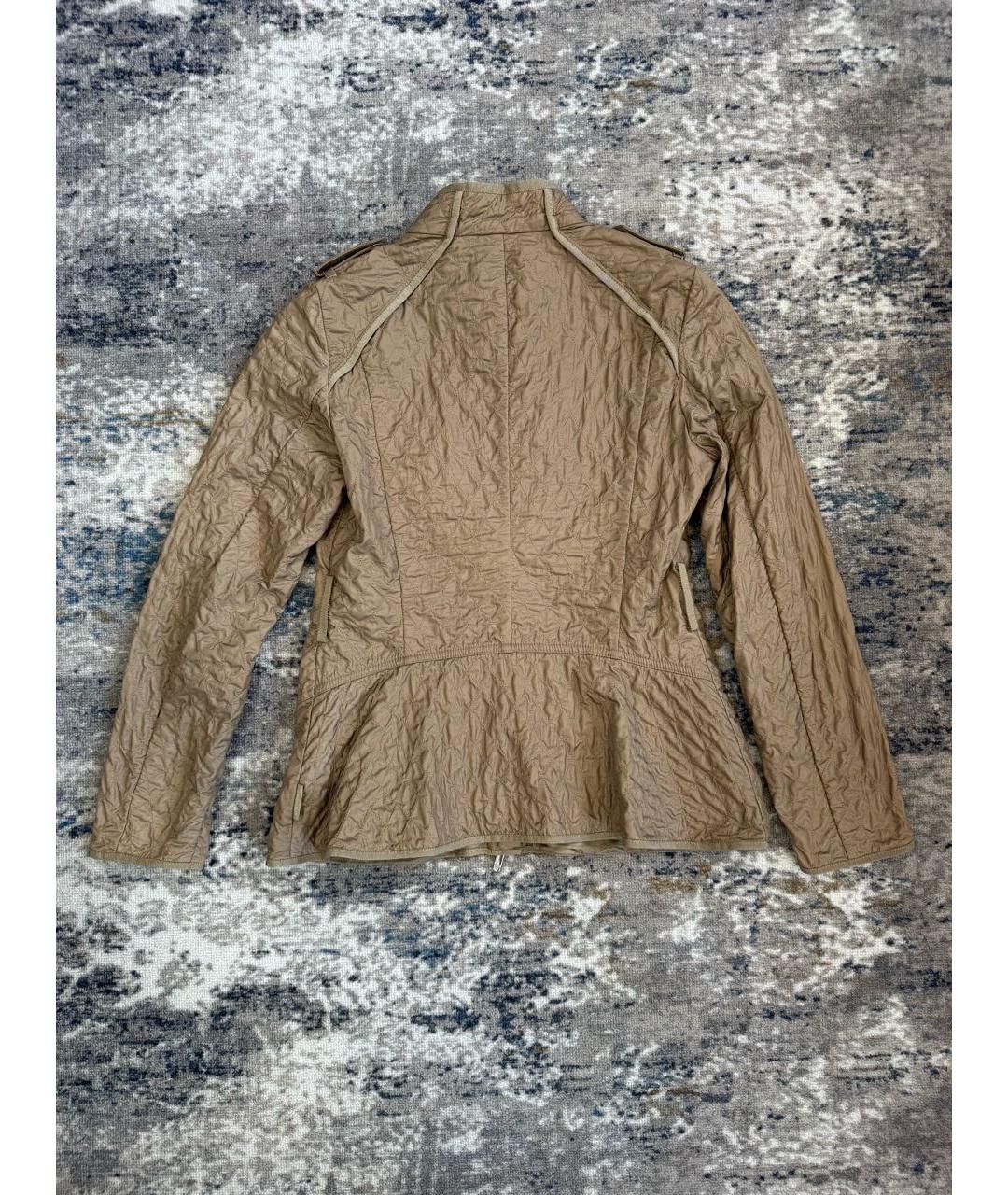 MONCLER Бежевая полиамидовая куртка, фото 2