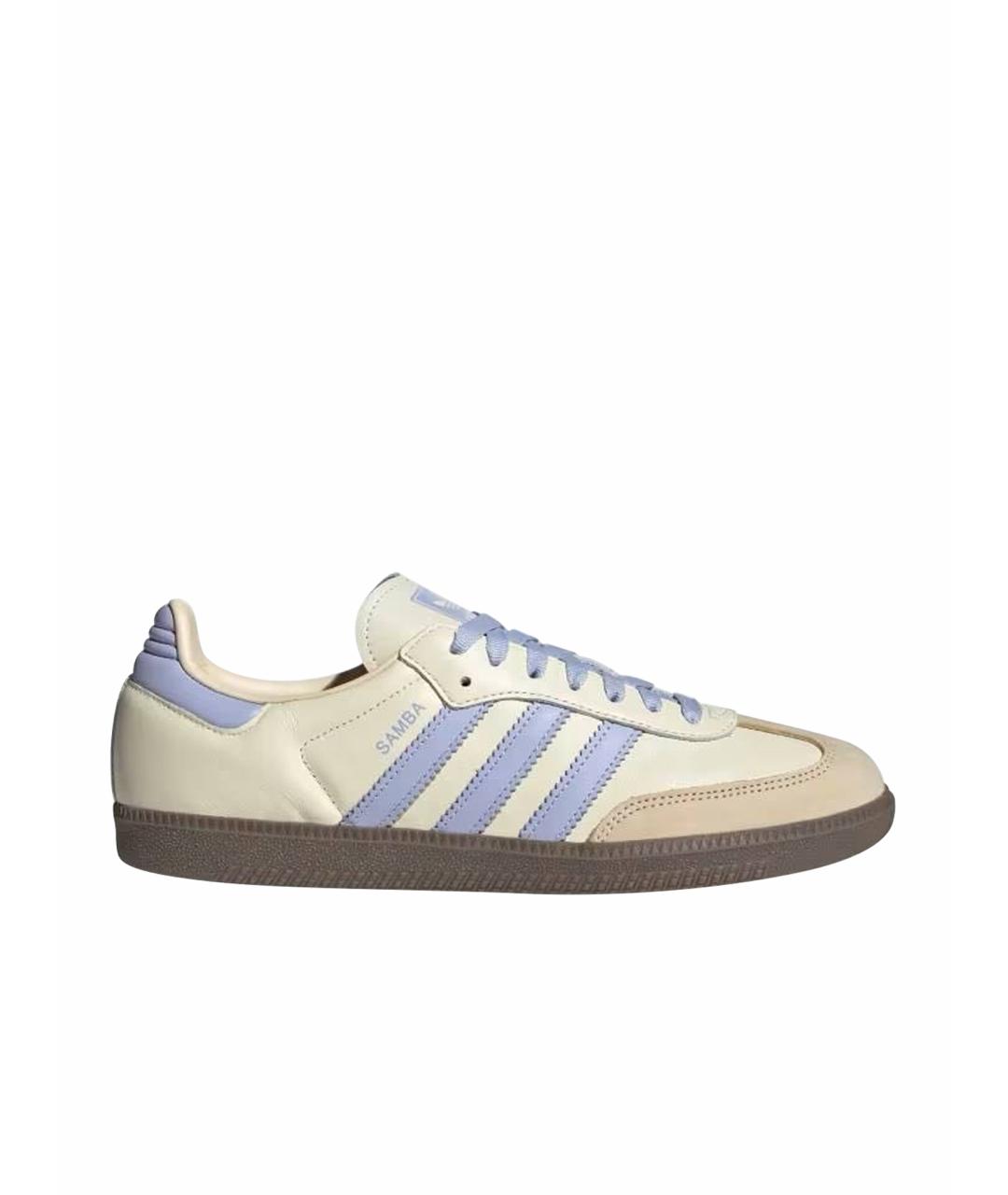 ADIDAS Бежевые кожаные кроссовки, фото 9