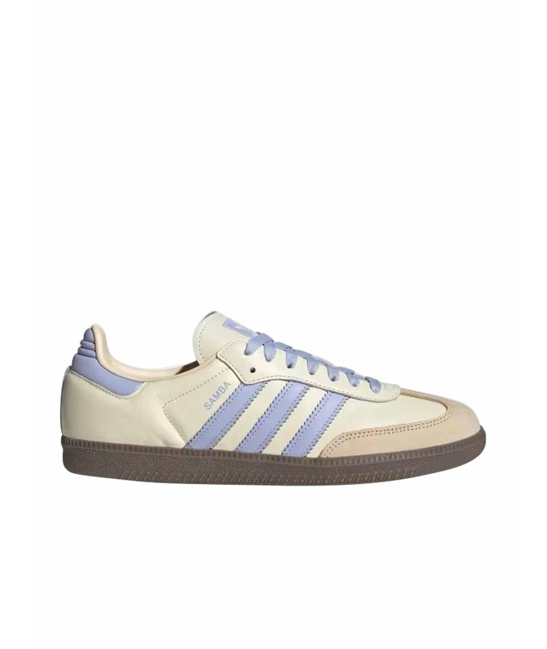 ADIDAS Бежевые кожаные кроссовки, фото 1