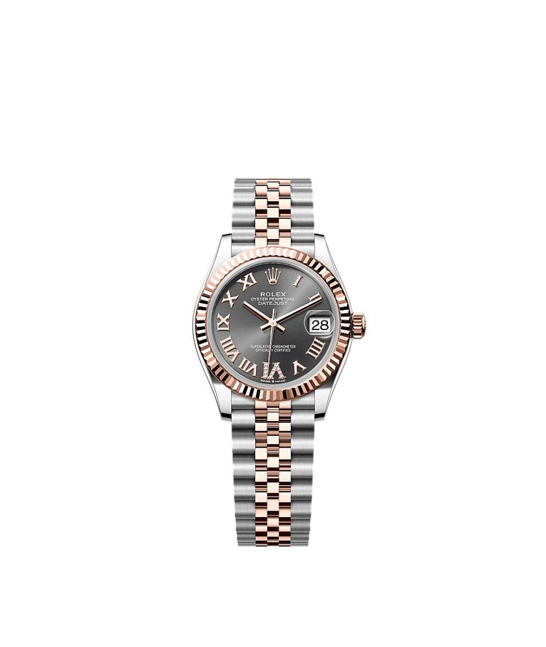 ROLEX Антрацитовые часы из розового золота, фото 1