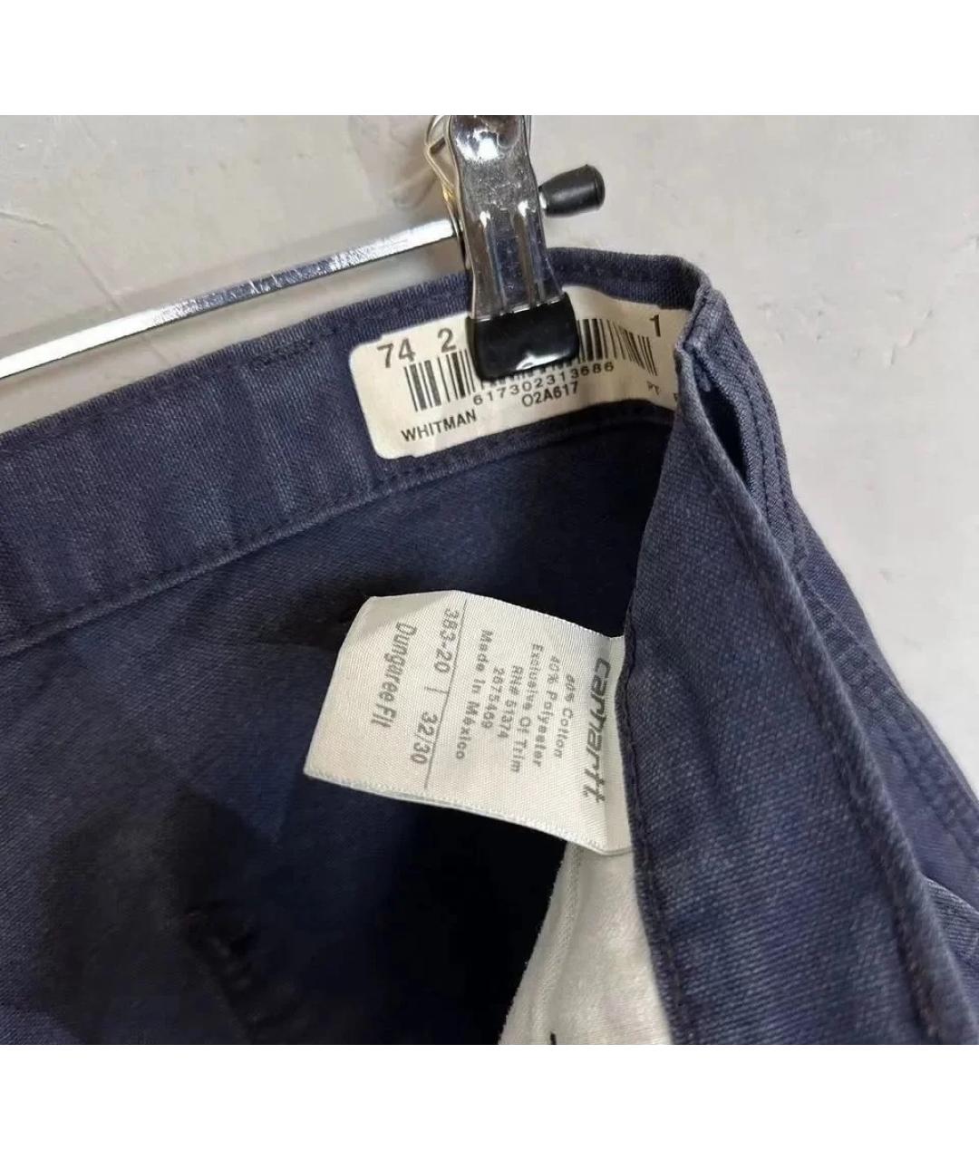 CARHARTT Темно-синие хлопковые повседневные брюки, фото 8