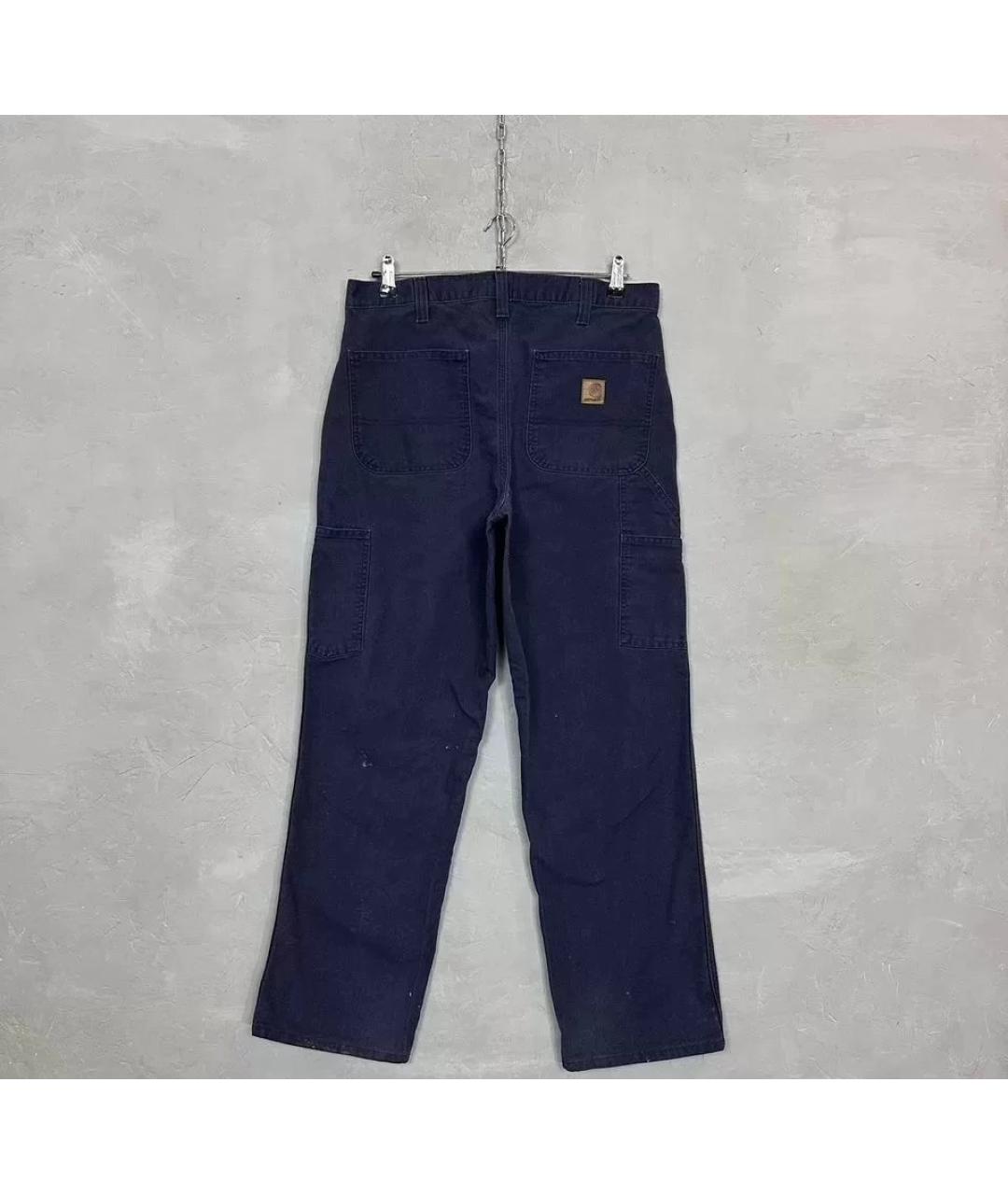 CARHARTT Темно-синие хлопковые повседневные брюки, фото 2