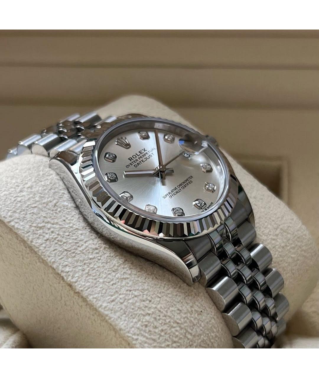 ROLEX Серебряные часы из белого золота, фото 6