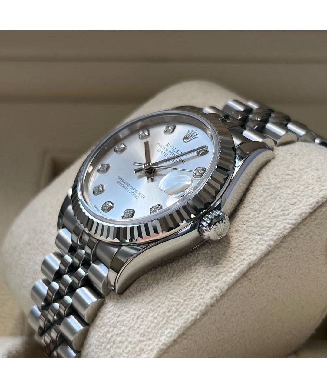 ROLEX Серебряные часы из белого золота, фото 5