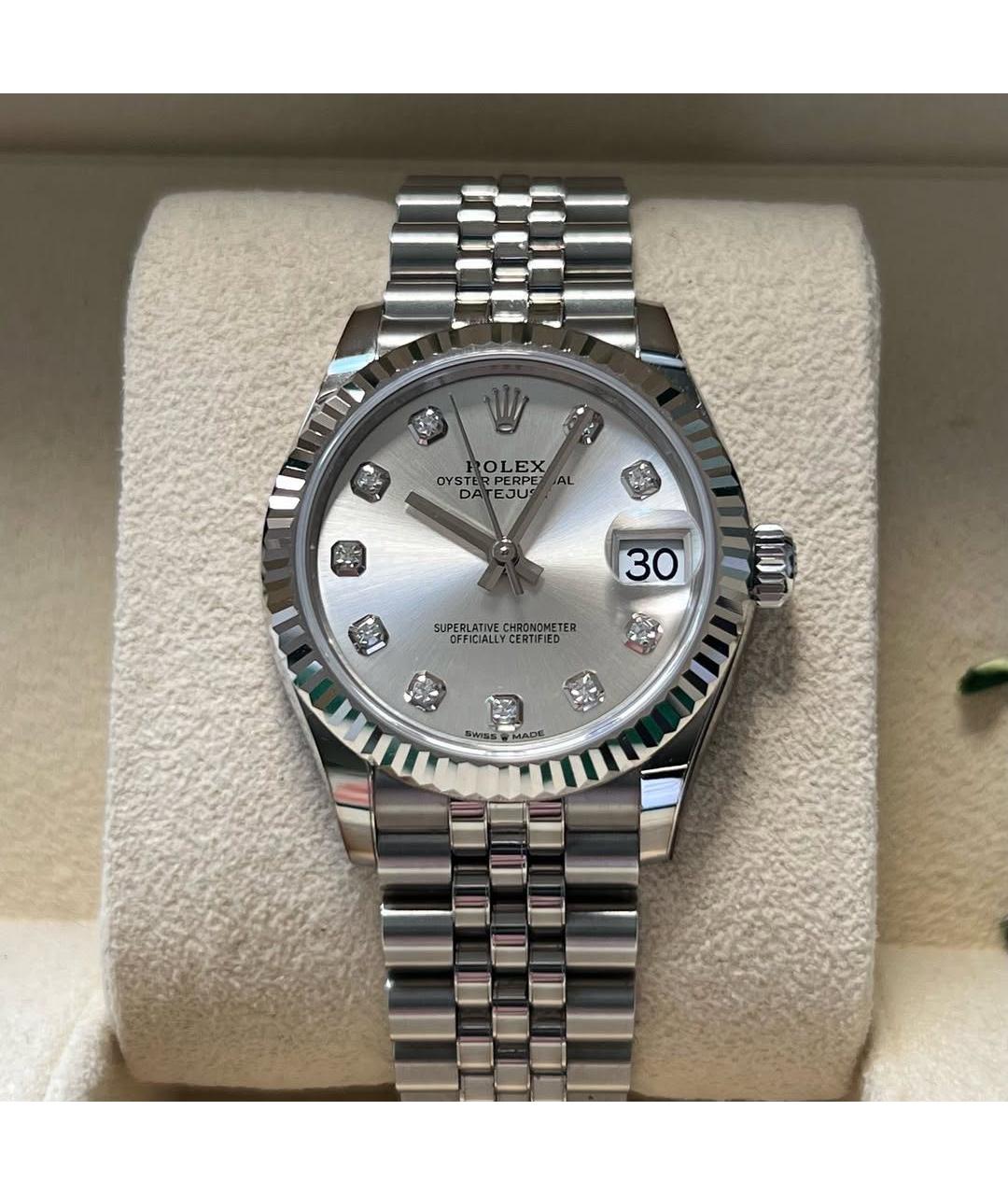ROLEX Серебряные часы из белого золота, фото 2