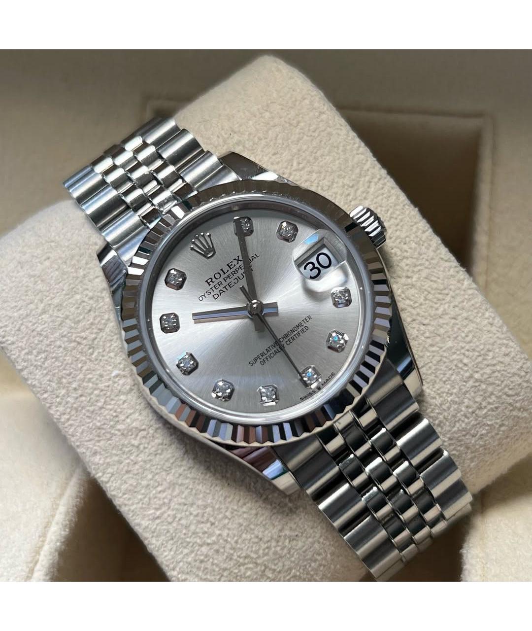 ROLEX Серебряные часы из белого золота, фото 4