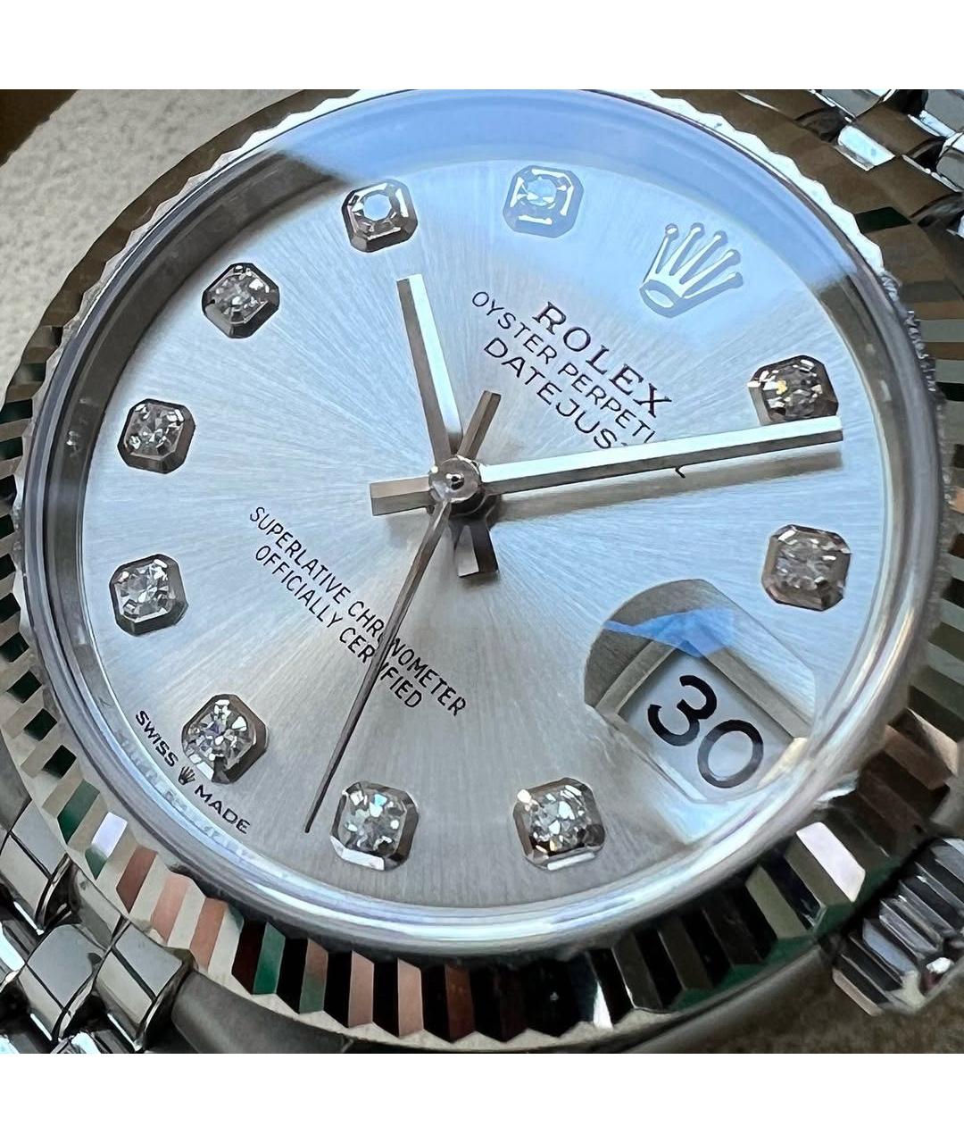 ROLEX Серебряные часы из белого золота, фото 7